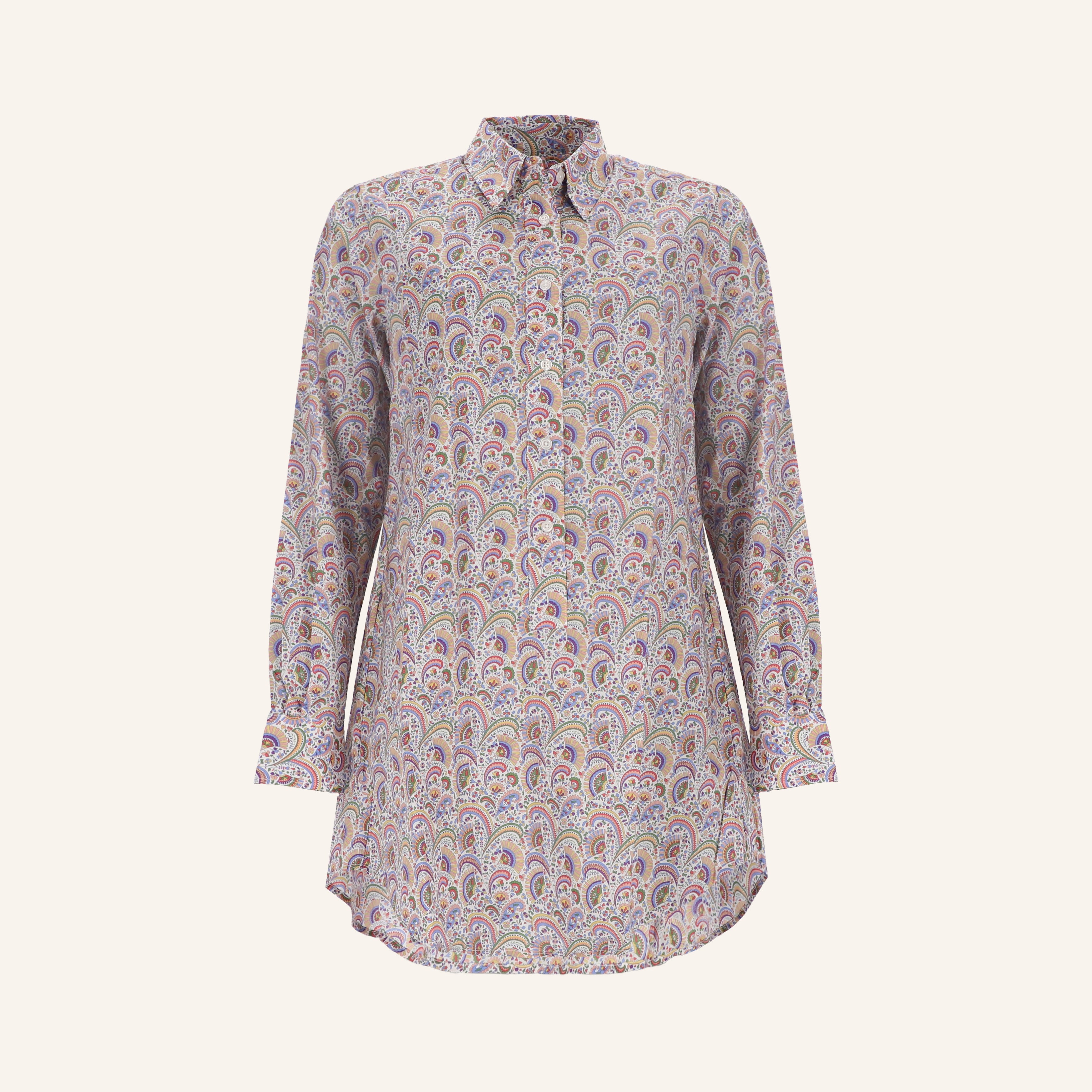 Longbluse aus reiner Baumwolle PAISLEY