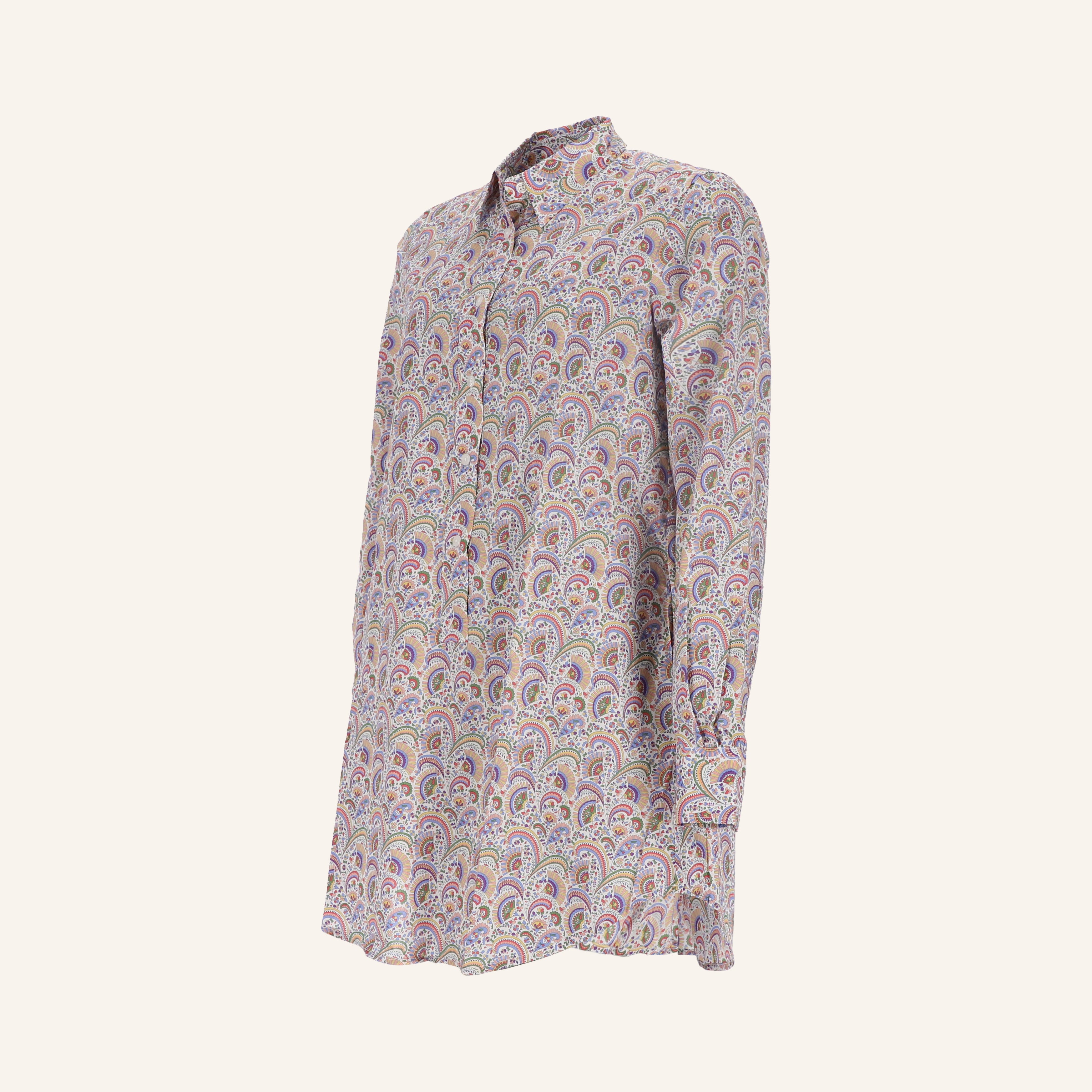 Longbluse aus reiner Baumwolle PAISLEY