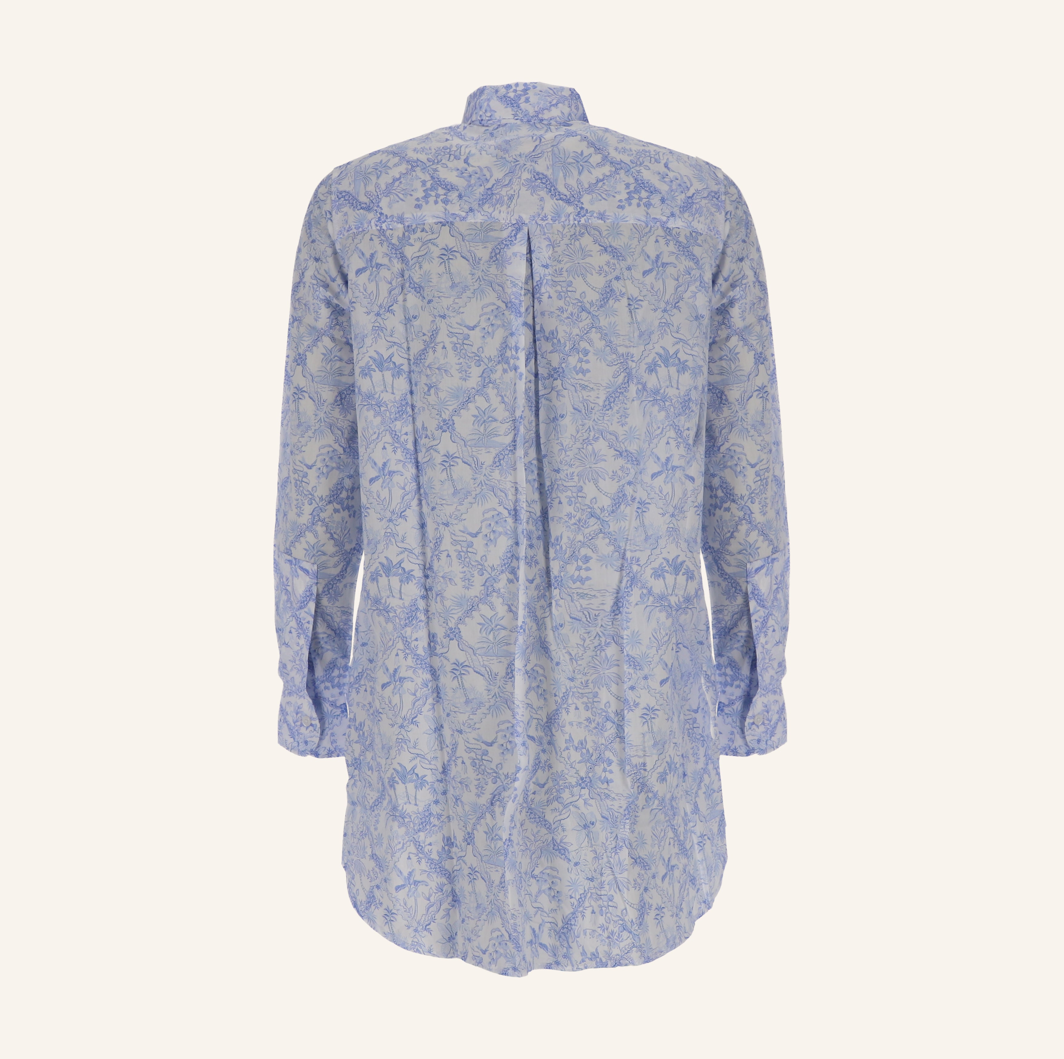 Longbluse TOILE DE JOUY aus reiner Baumwolle