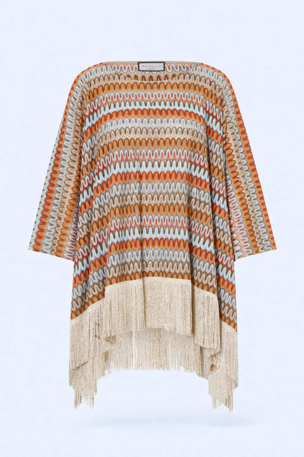 Ajour-Tunika/Poncho im Missoni Stil