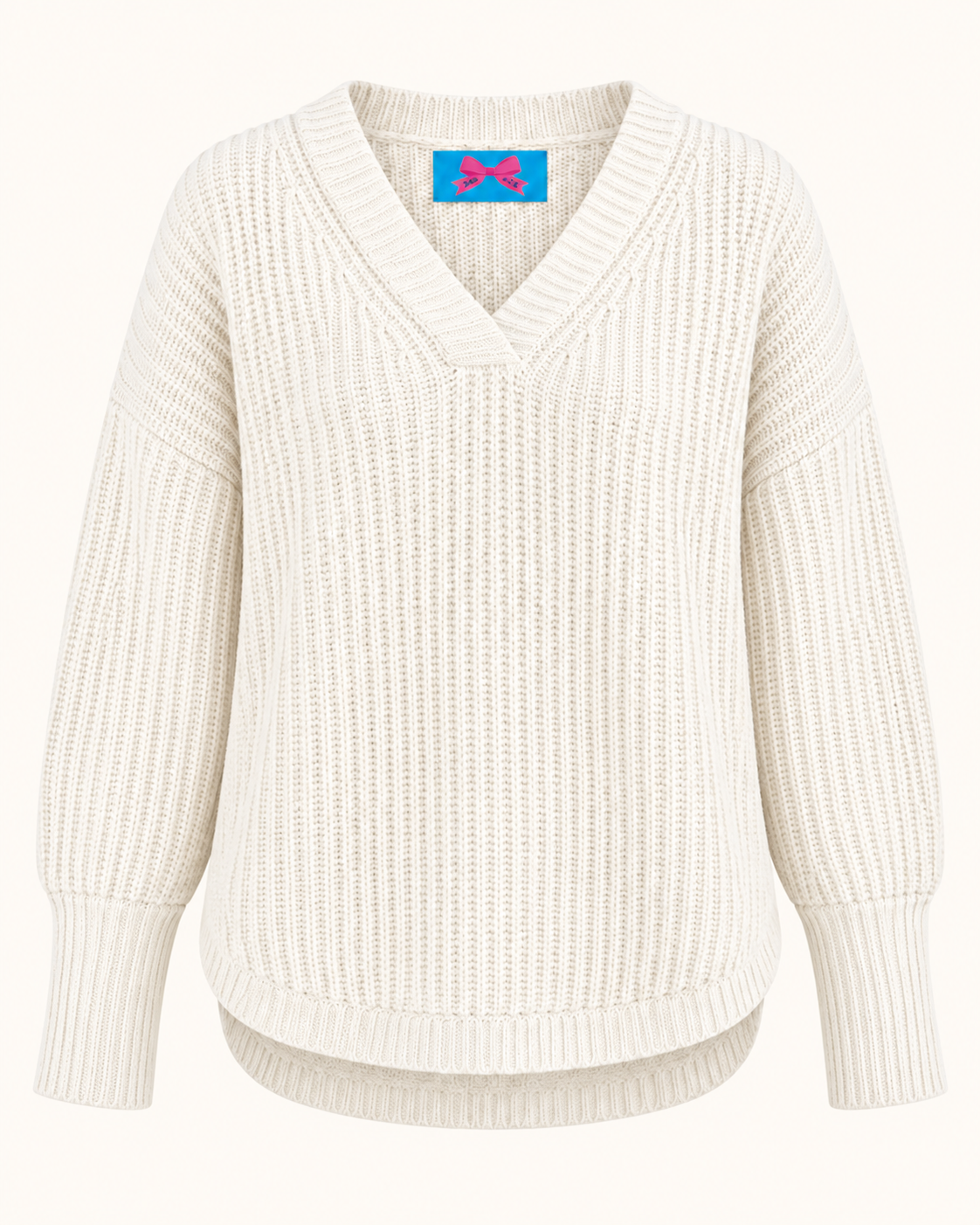 Oversize Cashmere-Pullover MOLLY mit V-Neck | 4-fädig