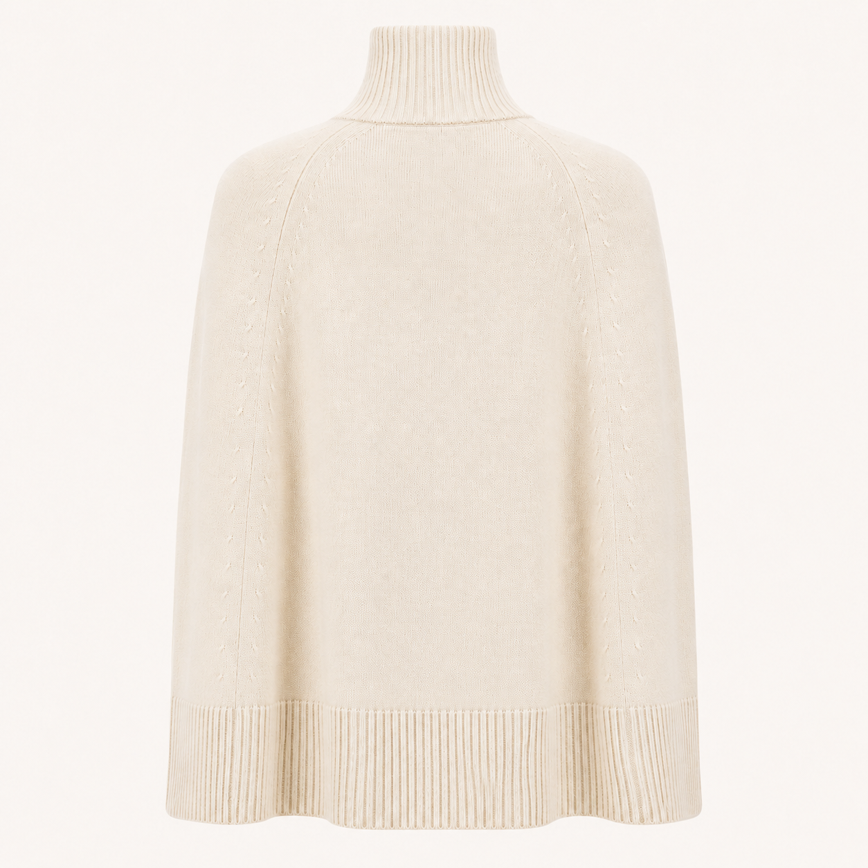Poncho-Cardigan aus Merino-Cashmere mit Zipper MARLEN