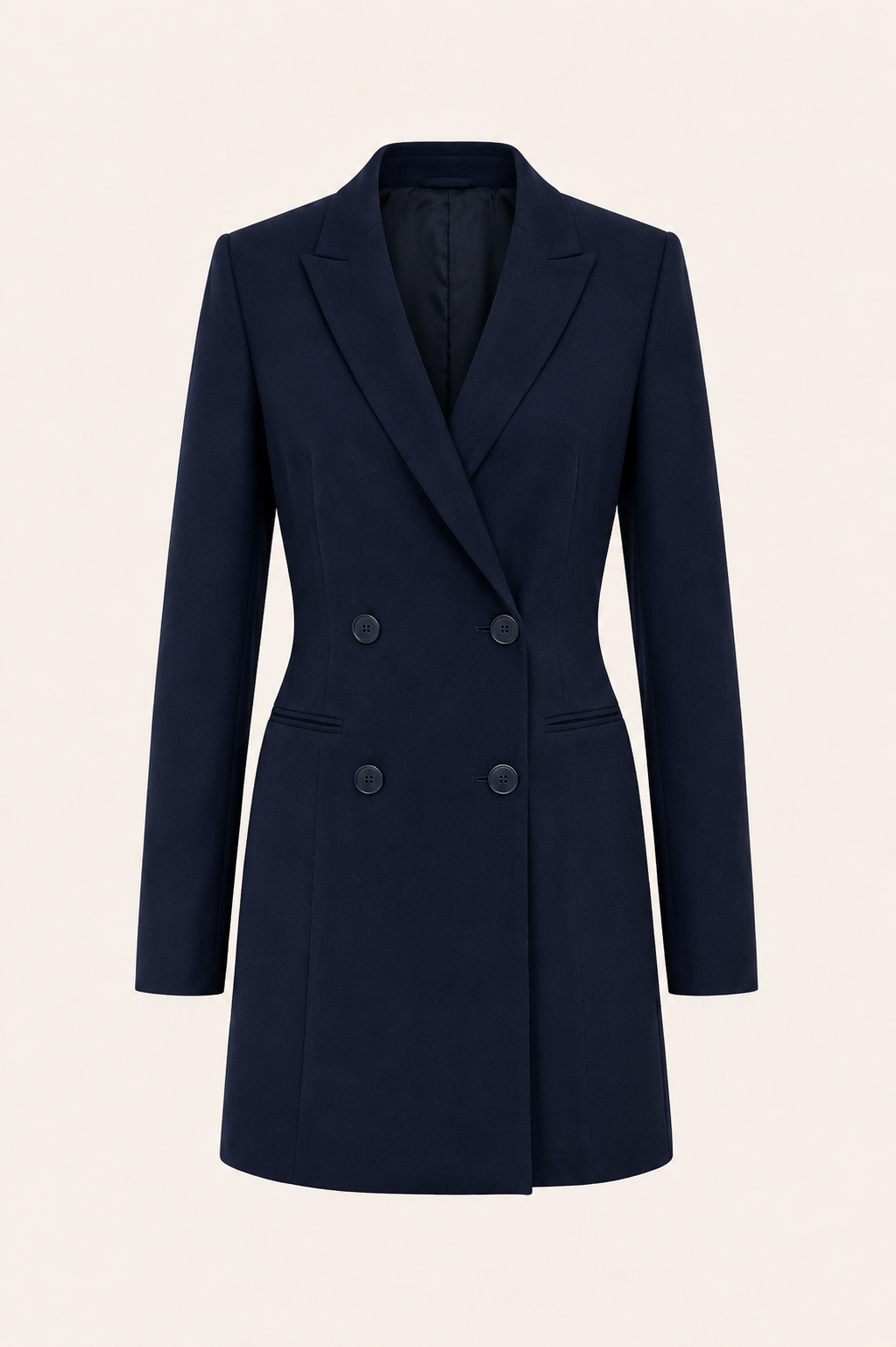 Blazerkleid „Midnight Navy“ Doppelreihiges Kleid in Blazer-Optik