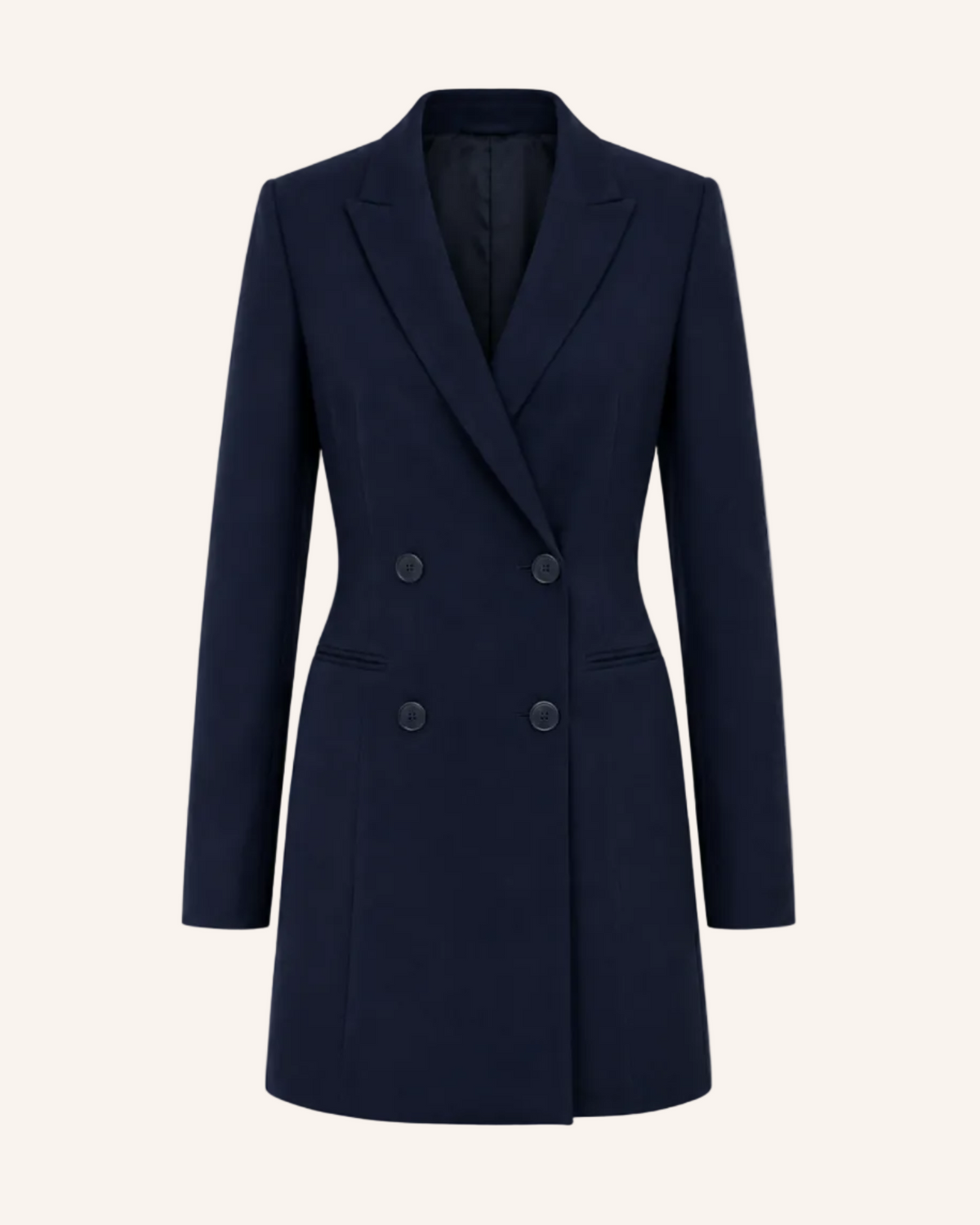 Blazerkleid „Midnight Navy“ Doppelreihiges Kleid in Blazer-Optik