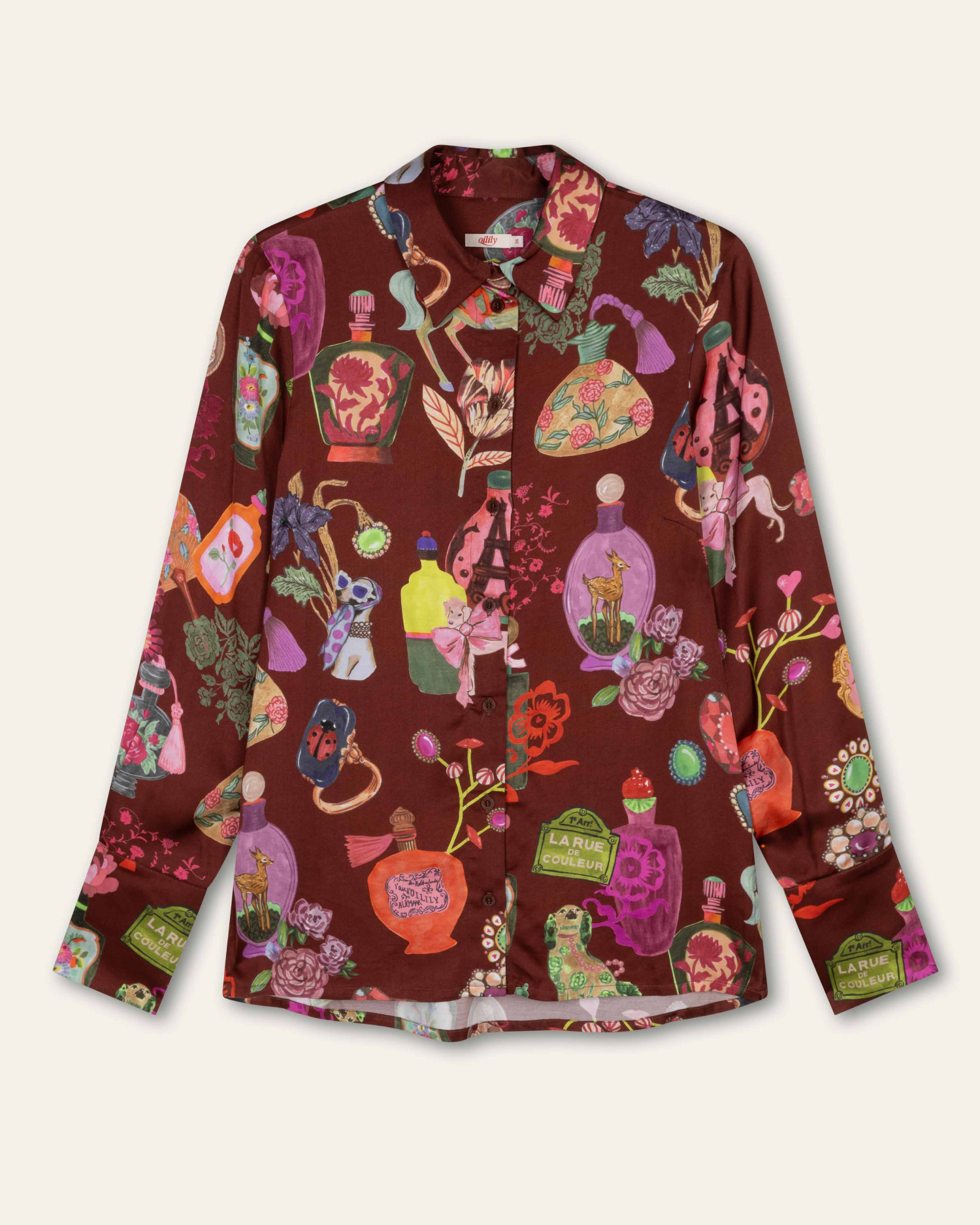 BRESSA Print-Hemdbluse „Parfum Bottles“ Viskose
