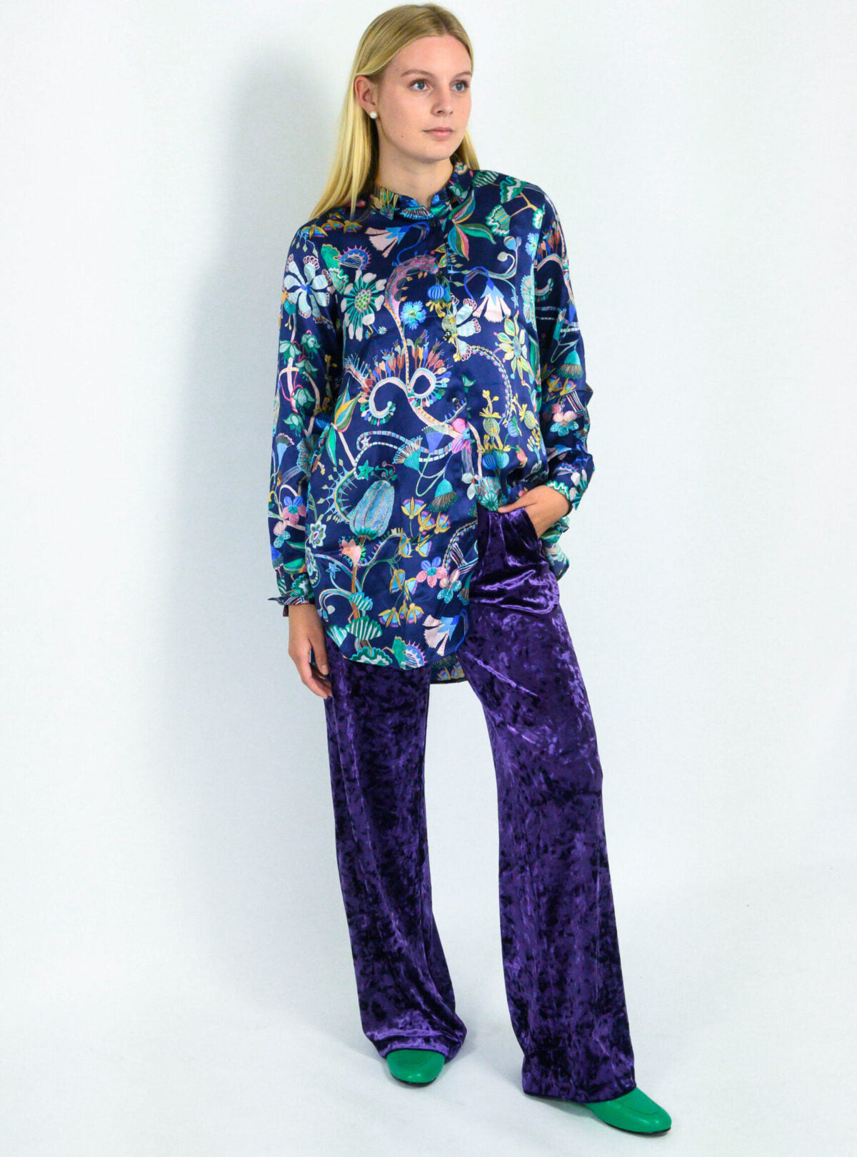 ANNA'S DRESS AFFAIR – Pannesamthose- purple