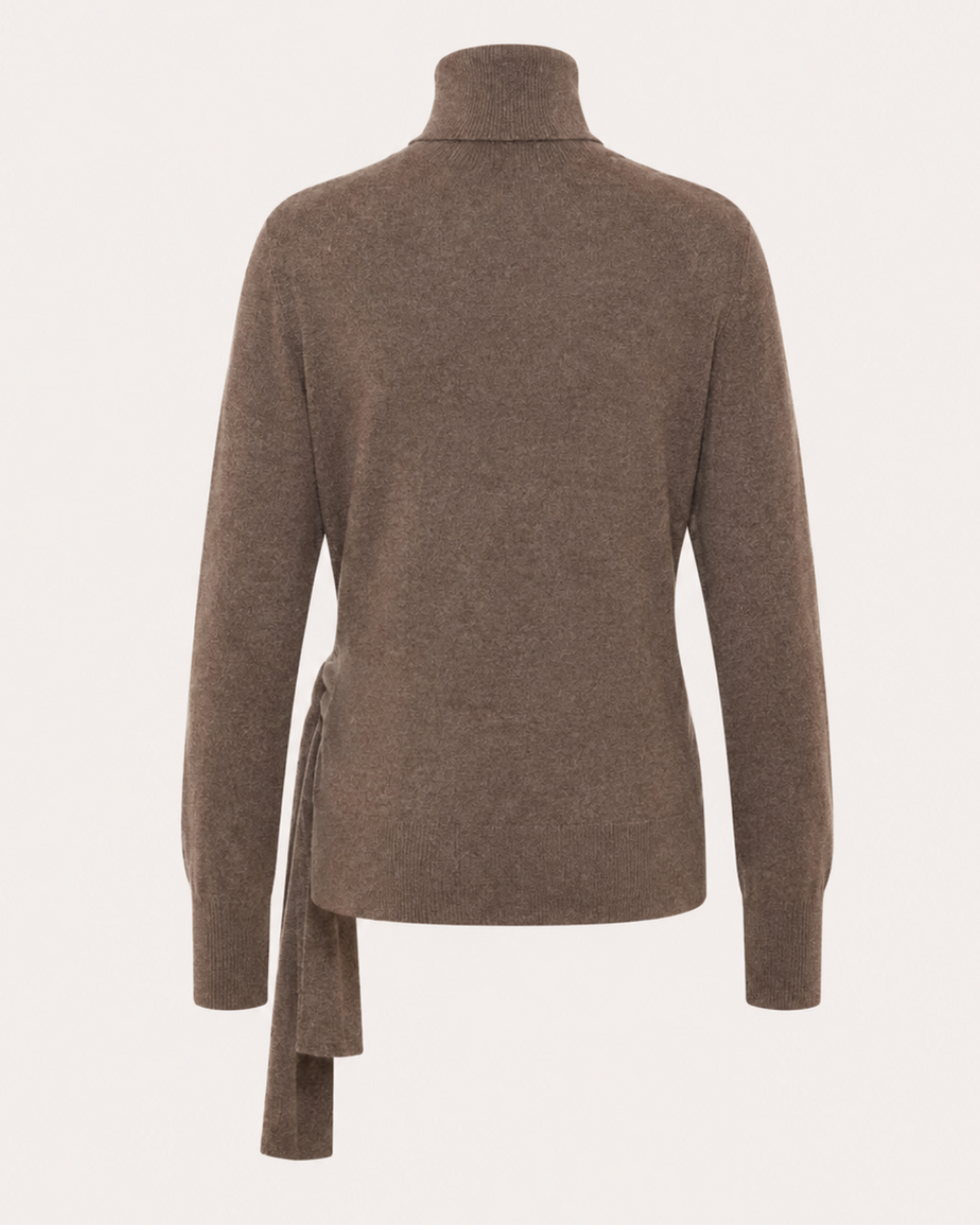 Taillierter Rollkragen-Pullover mit "Cacheur"
