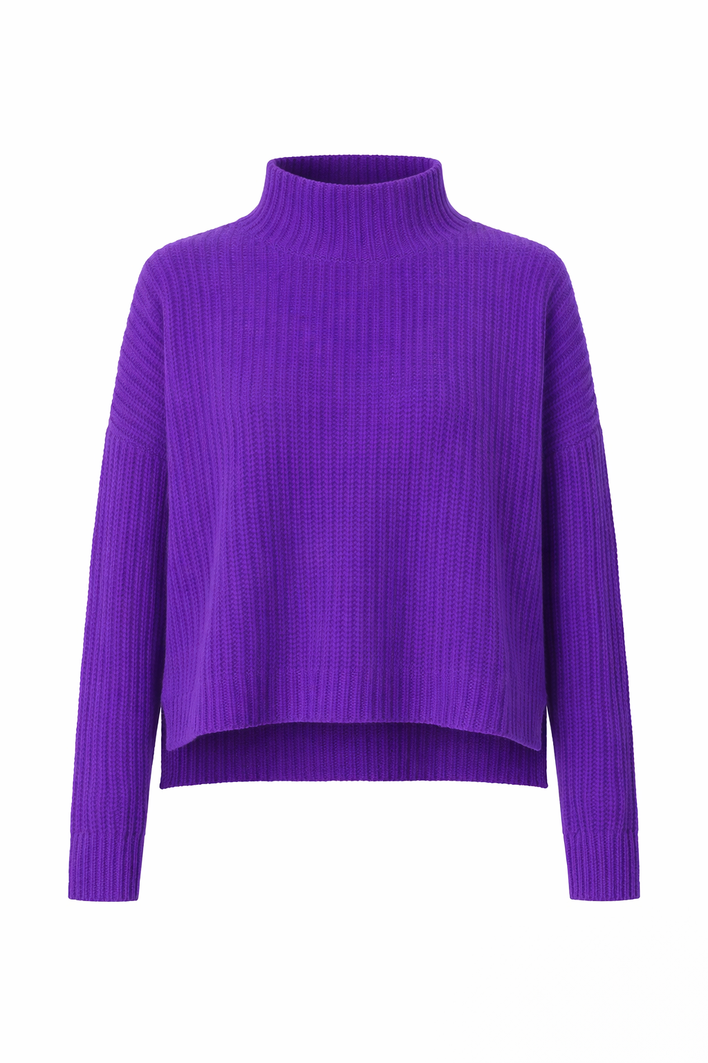 Boxy Cashmerepullover mit Turtleneck in 3 Knallfarben