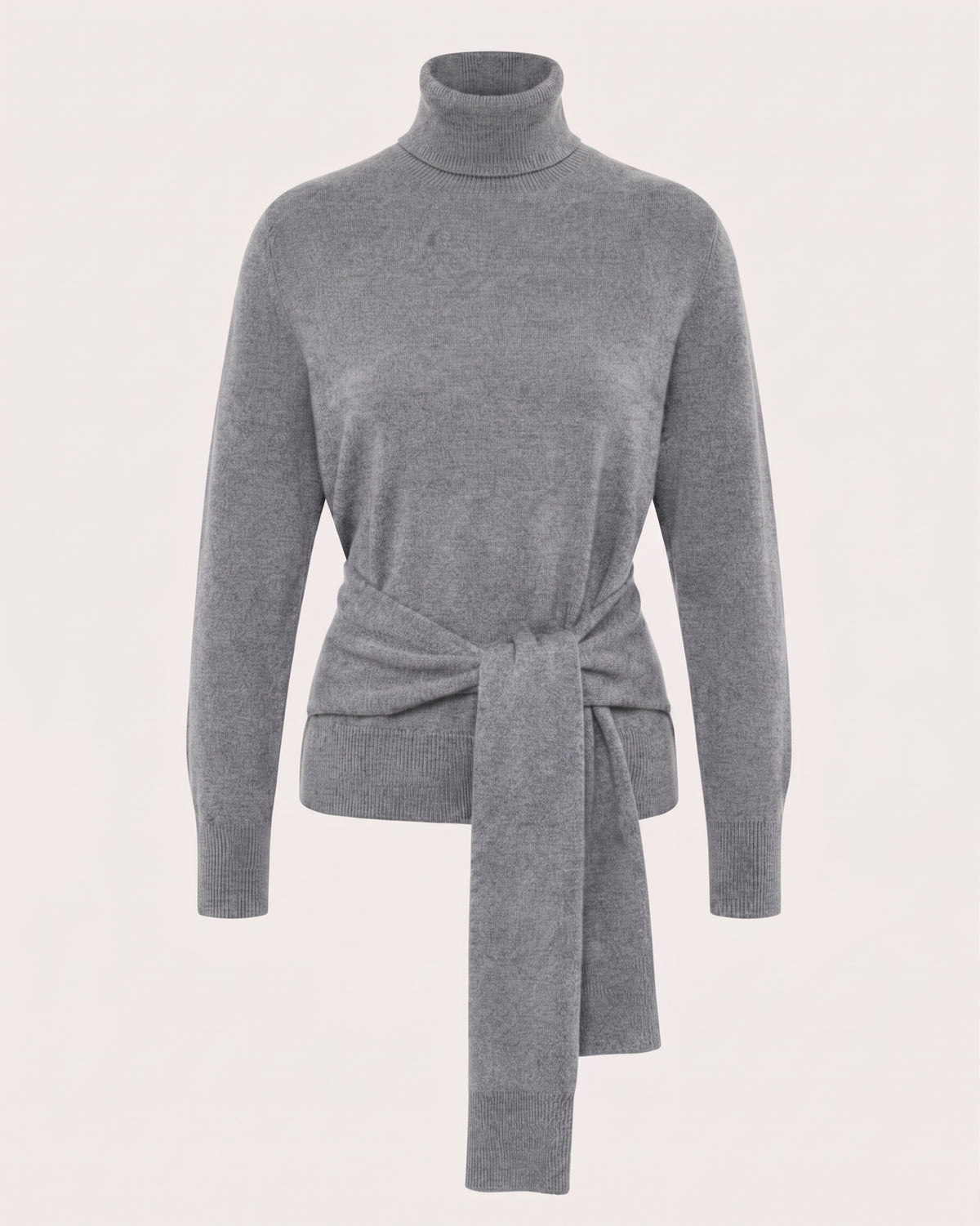 Taillierter Rollkragen-Pullover mit "Cacheur"