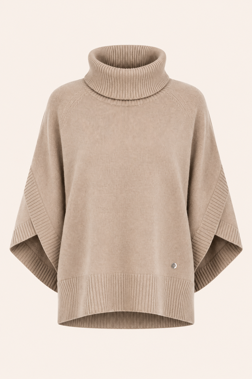 Cashmere Rollkragen mit asymmetrischen Ärmeln