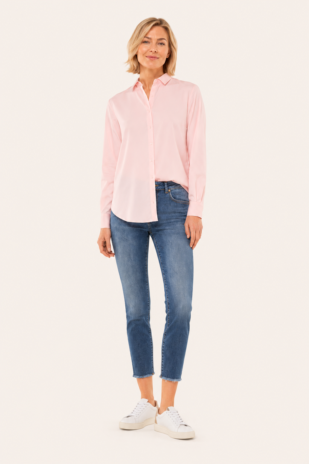 Stretchbluse GISELLE  mit kleinem Kragen "ActiveShirt"