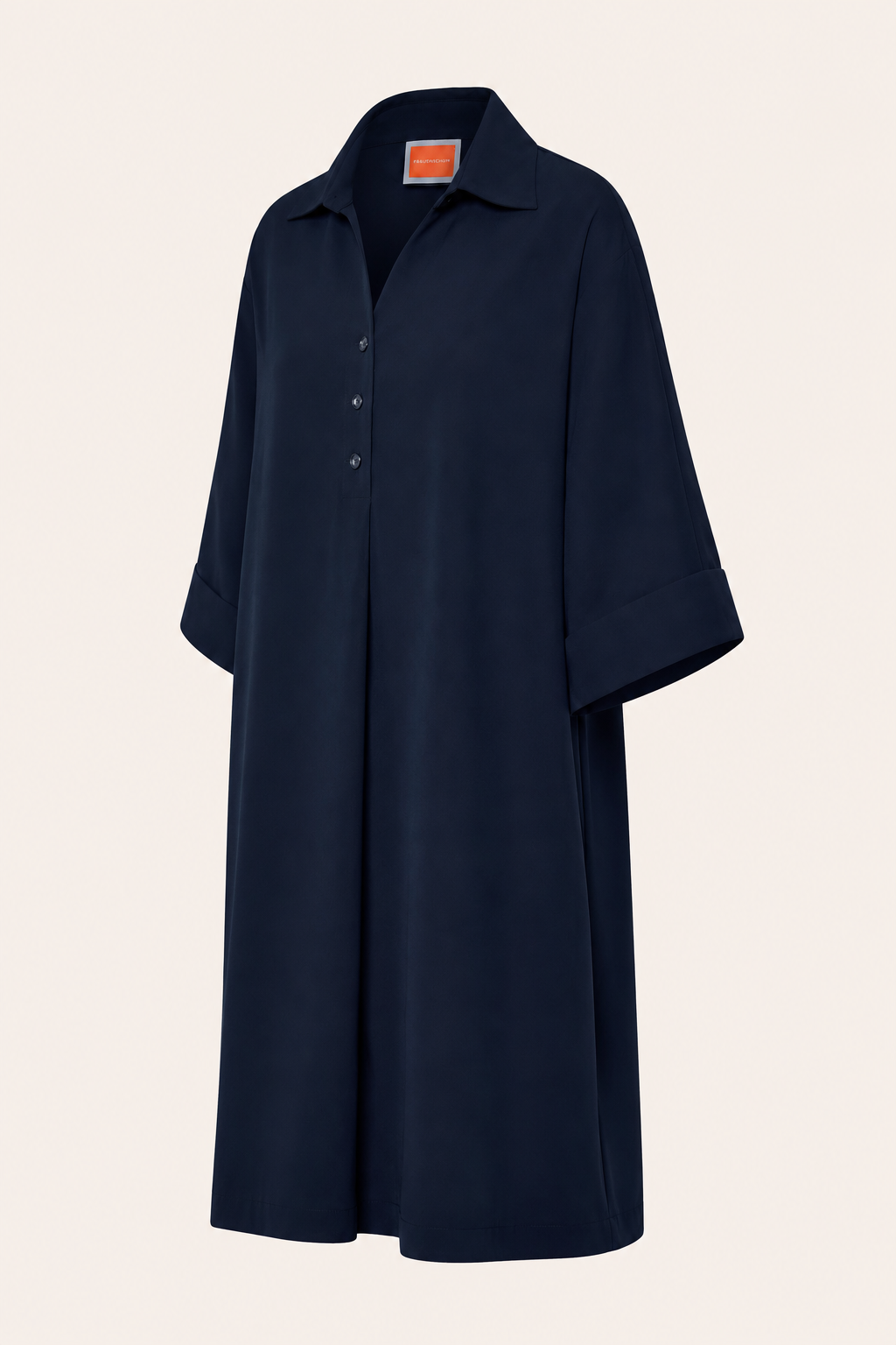 Hemdblusenkleid „Navy Flow“ Oversized Kleid mit Hemdkragen