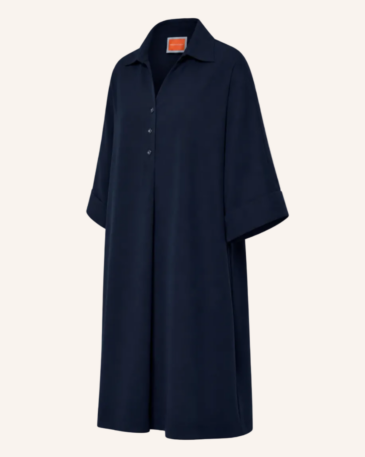 Hemdblusenkleid „Navy Flow“ Oversized Kleid mit Hemdkragen