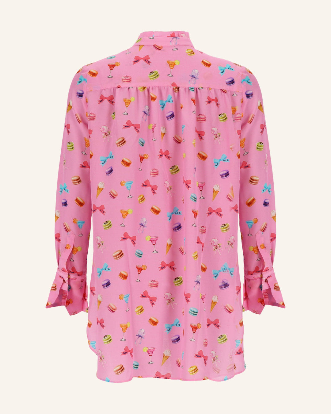 Seidentunika mit Macarons-Print MARA