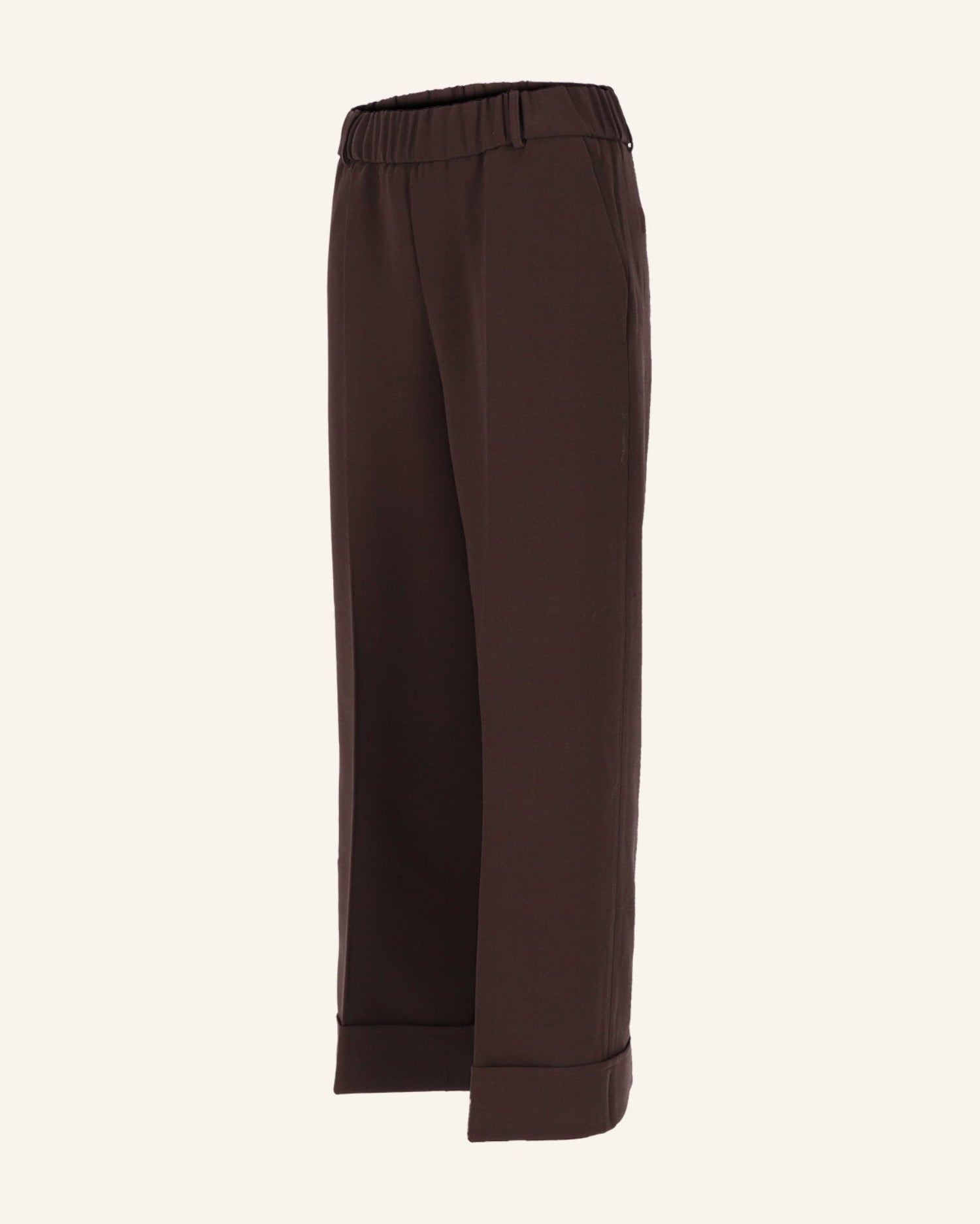 Dunkelbraune 7/8 Culotte-Hose LENI