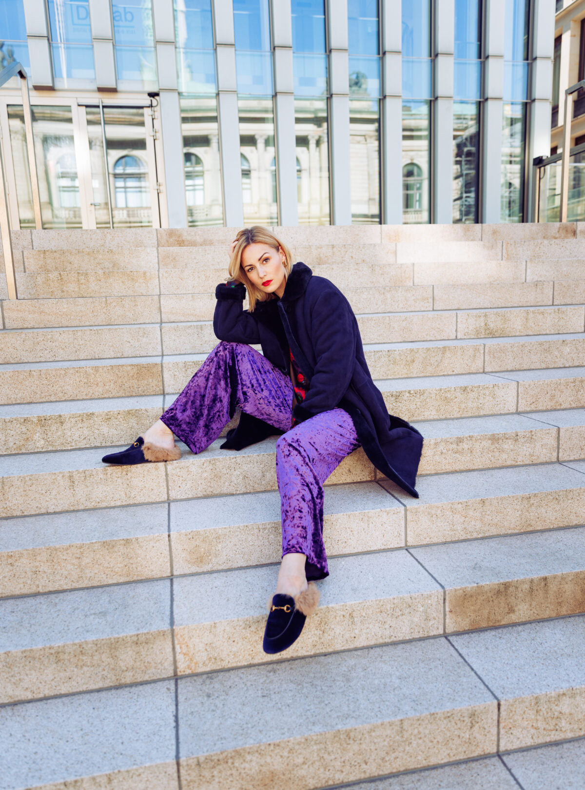 ANNA'S DRESS AFFAIR – Pannesamthose- purple