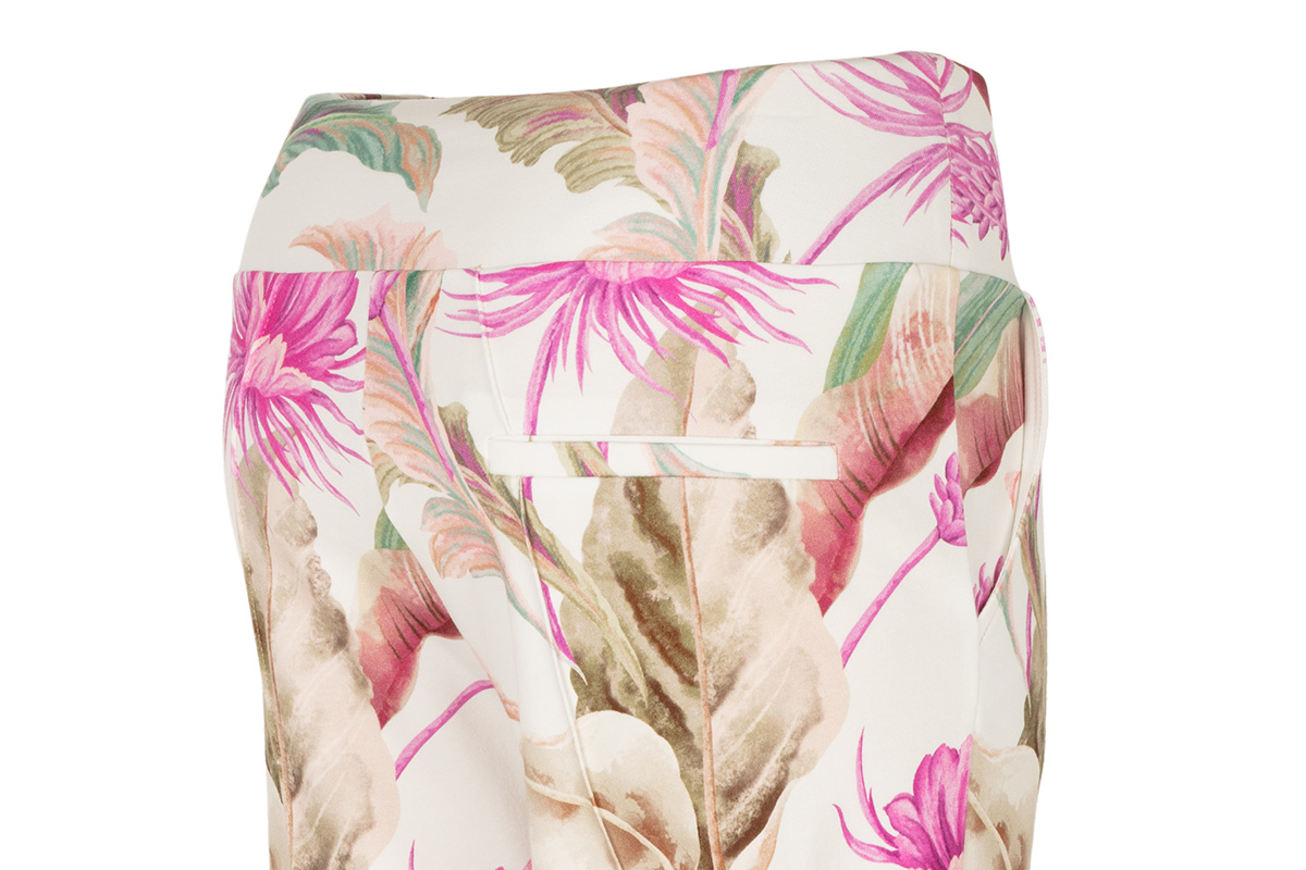 Jerseyhose mit Tropical Print – MAIDEN LANE