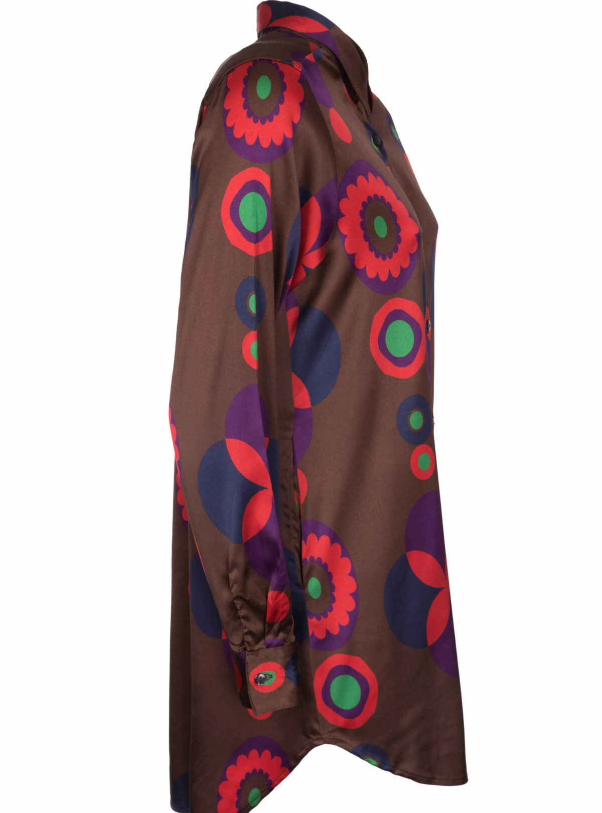 MADE BY LA CASA-Longbluse VISKOSE gemustert