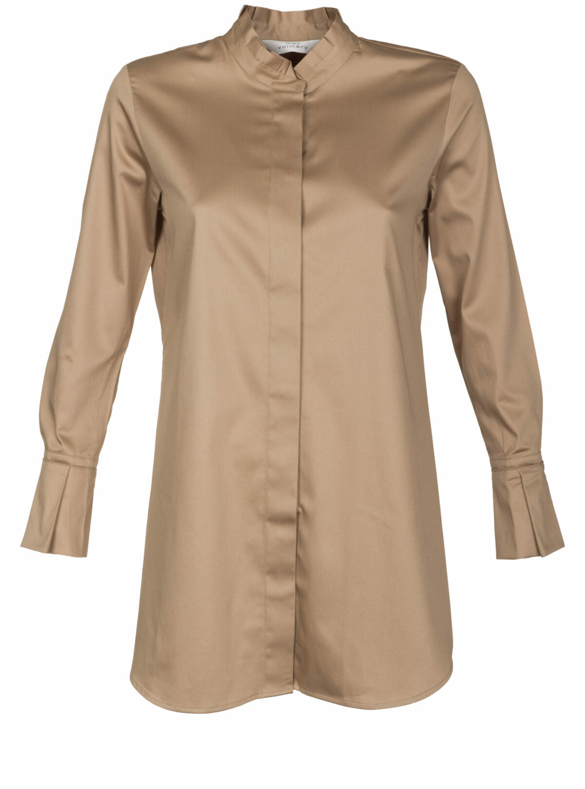 MAX VOLMÁRY – Stretchbluse mit Rüschenkragen