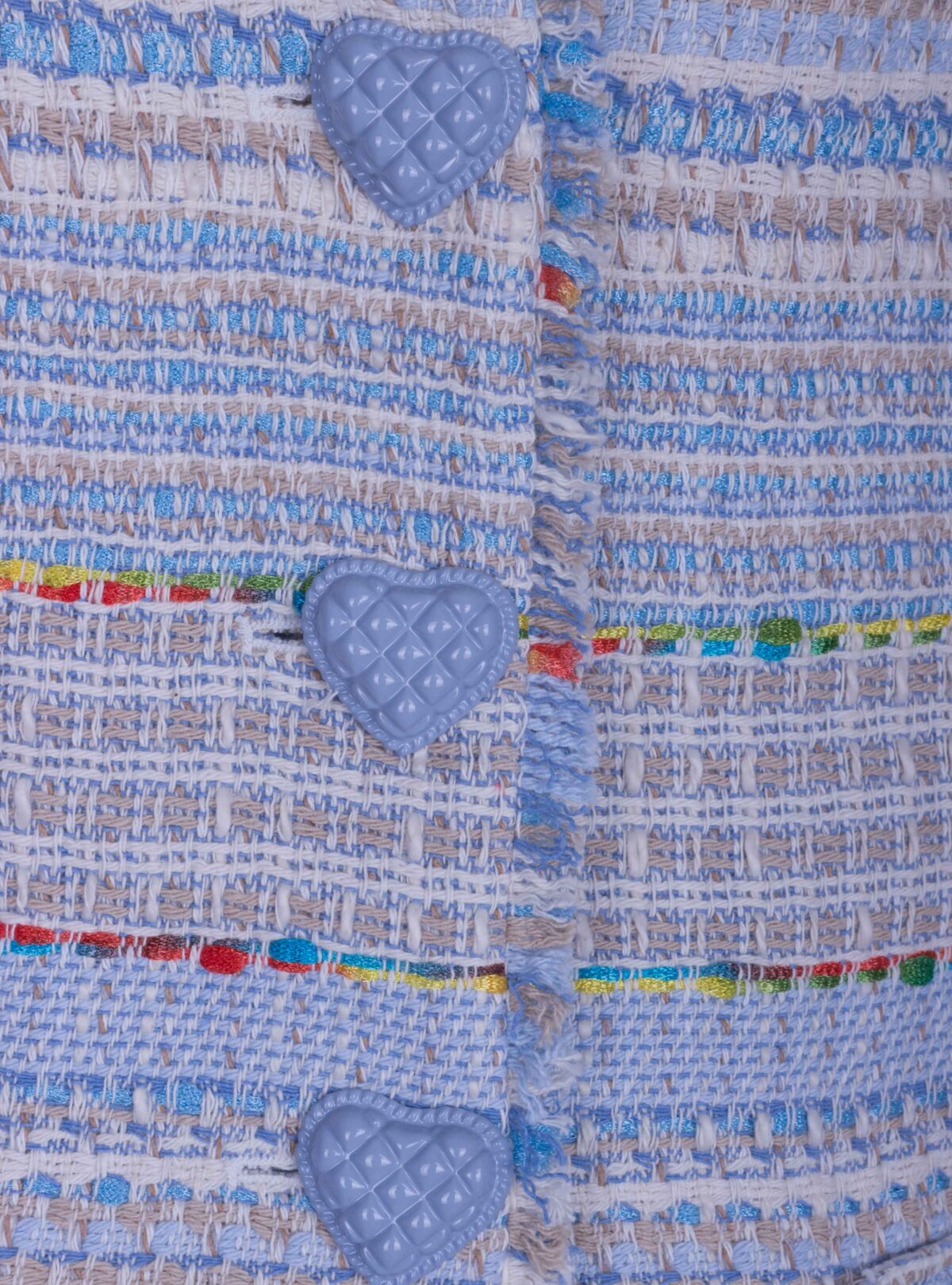 MAIDEN LANE Sommer-Bouclé Longblazer jeansblau