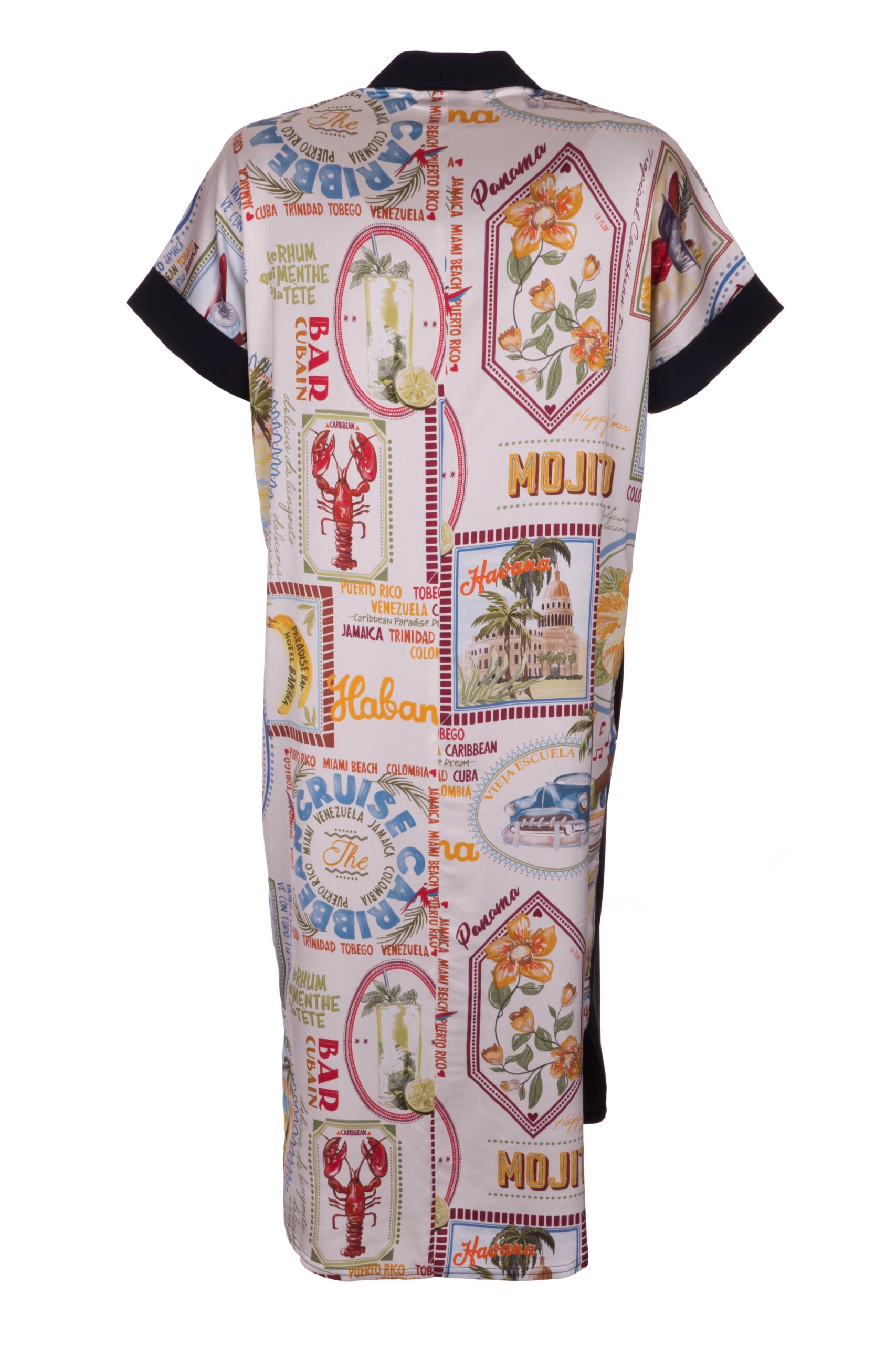 SPECIAL EDITION made by La Casa- Hemdblusenkleid mit überraschender Rückseite