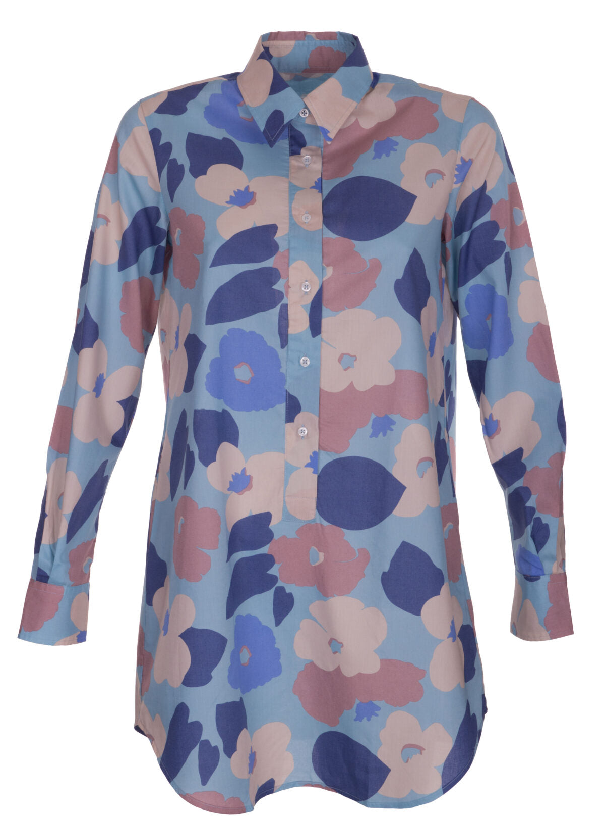 MADE BY LA CASA – LONGBLUSE FLOWER PRINT AUS BAUMWOLLE