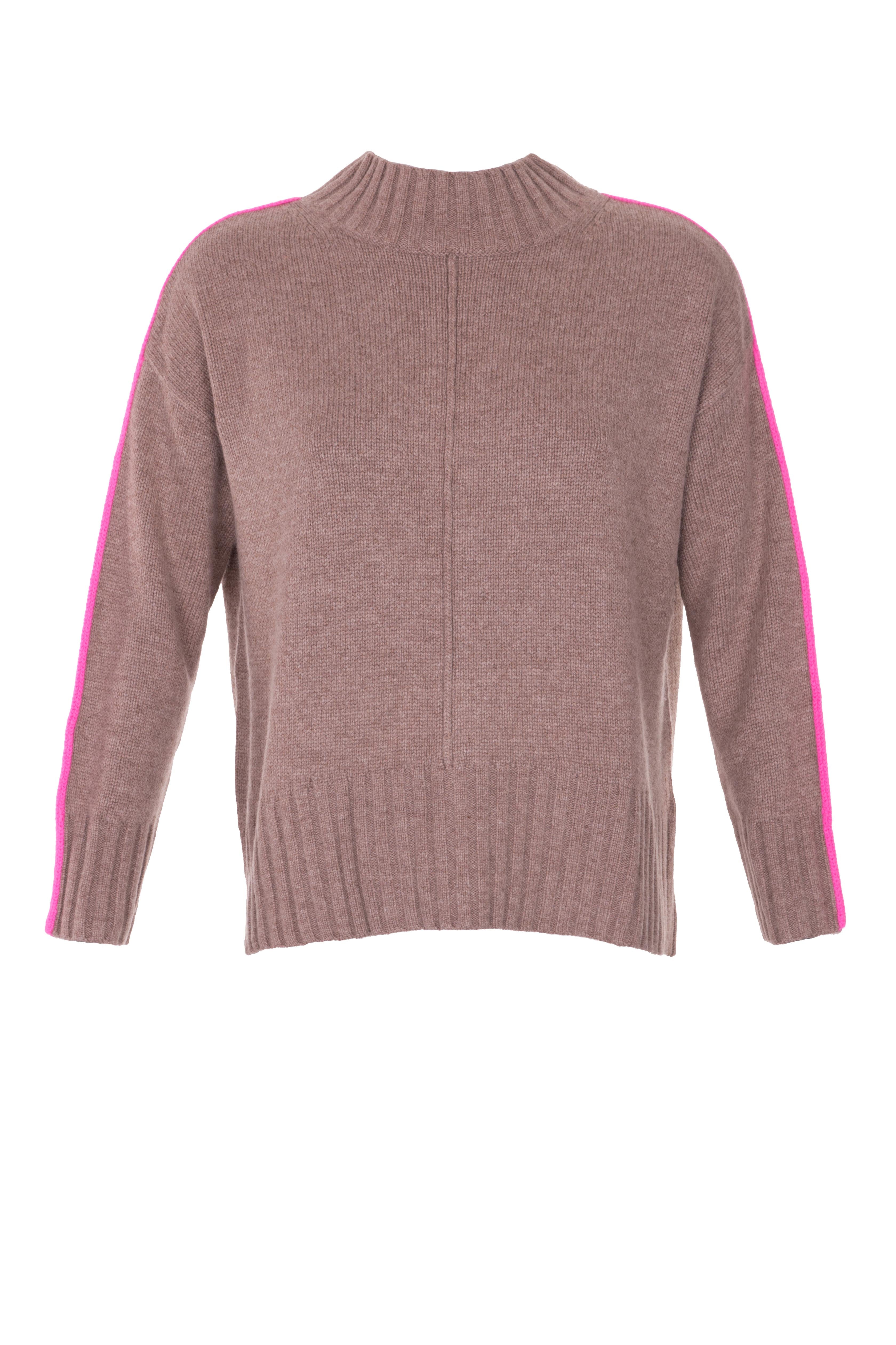 Feinstrick-Pullover mit markanten Kontraststreifen