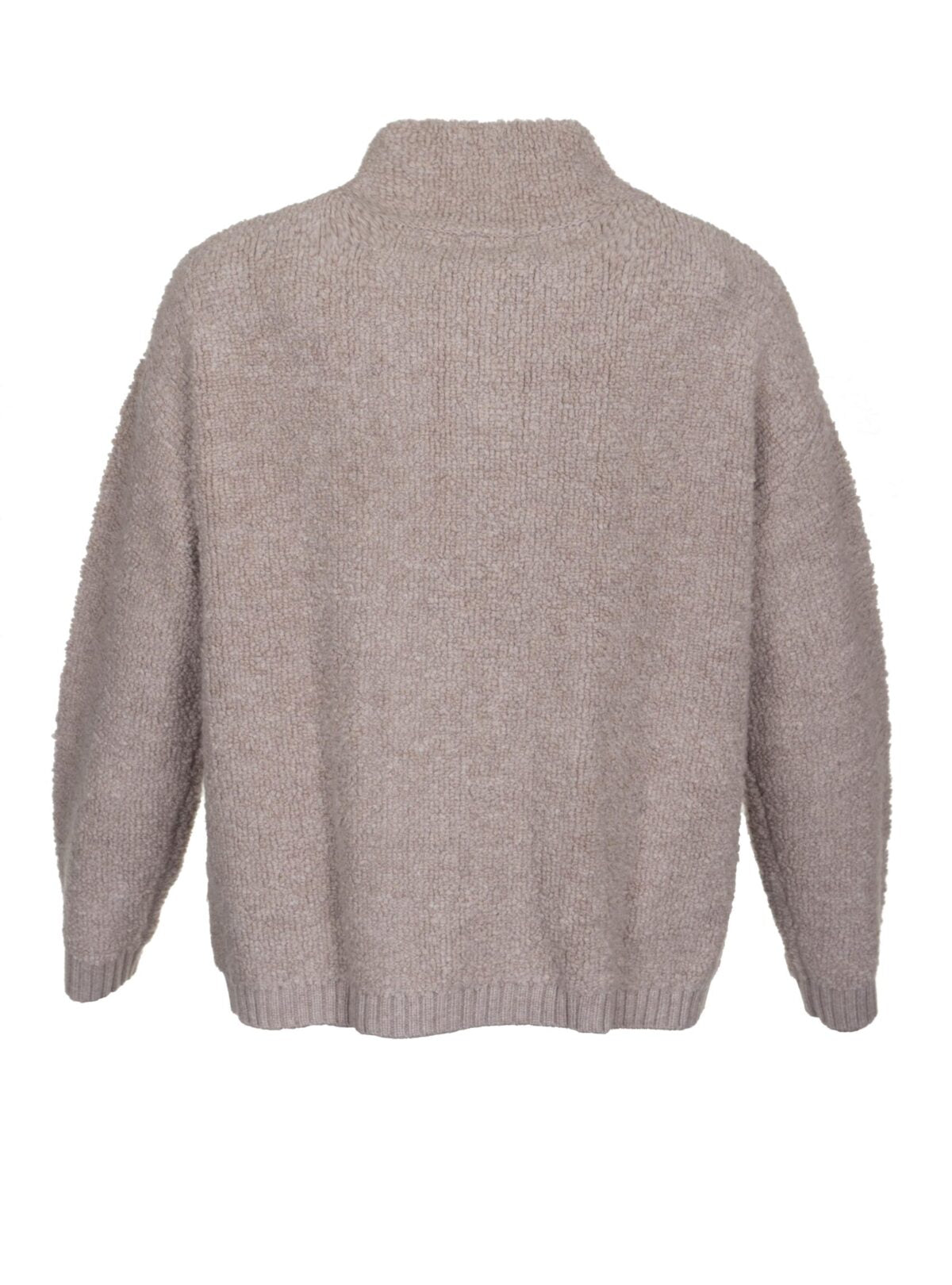 LA CASA Teddy-Strickjacke CEDRO taupe