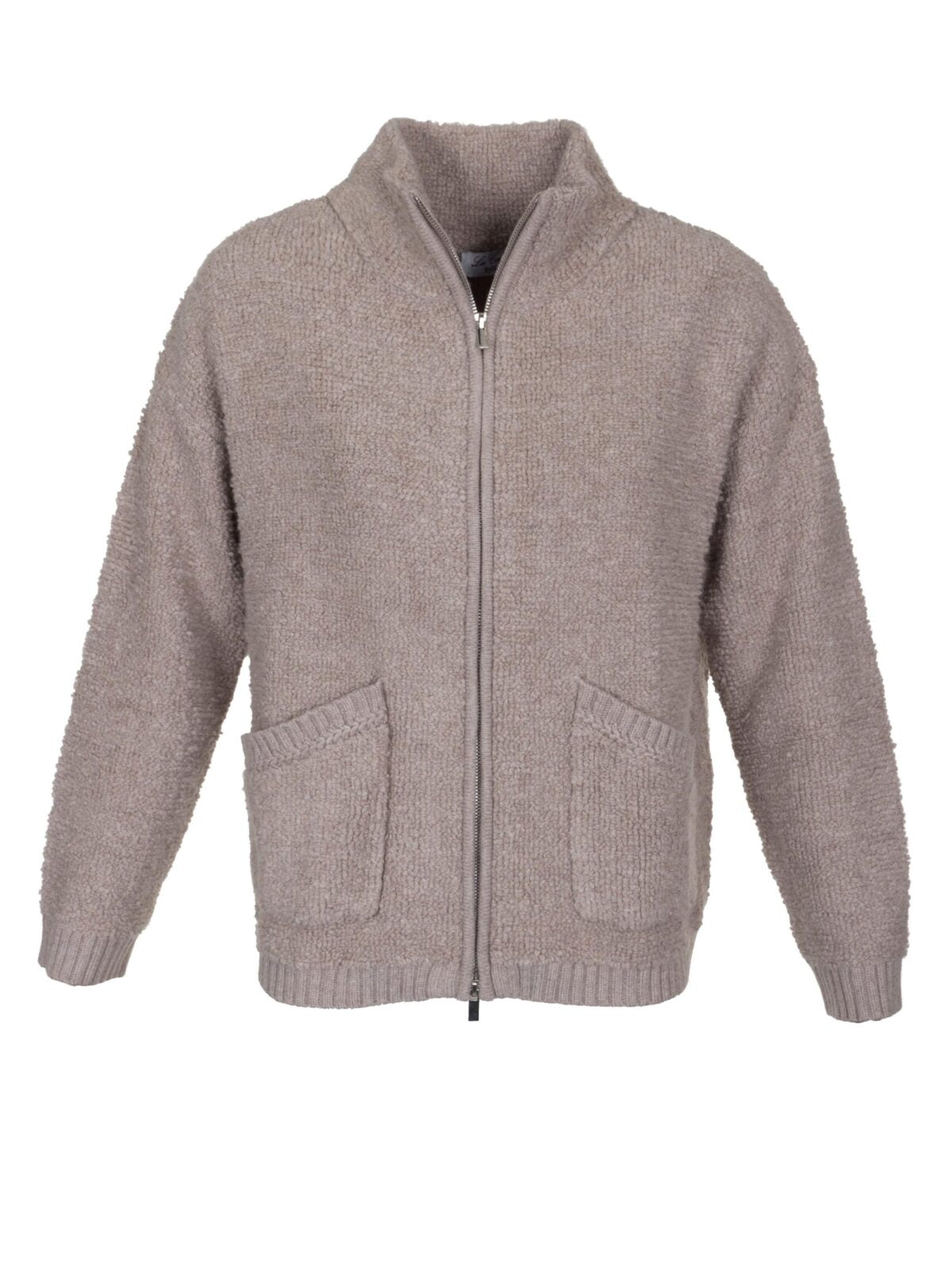 LA CASA Teddy-Strickjacke CEDRO taupe