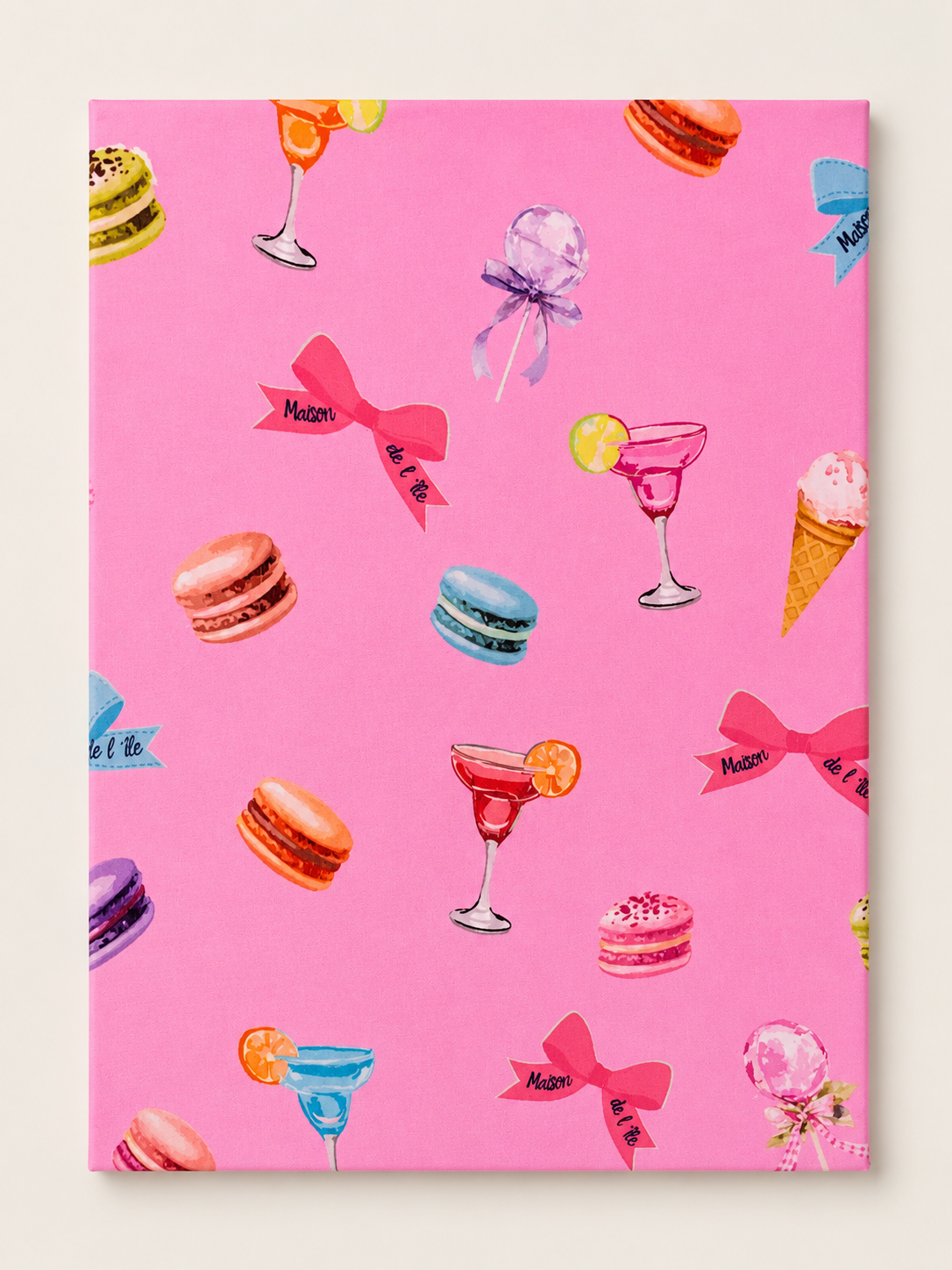 Schluppenbluse mit Macarons-Print DORA