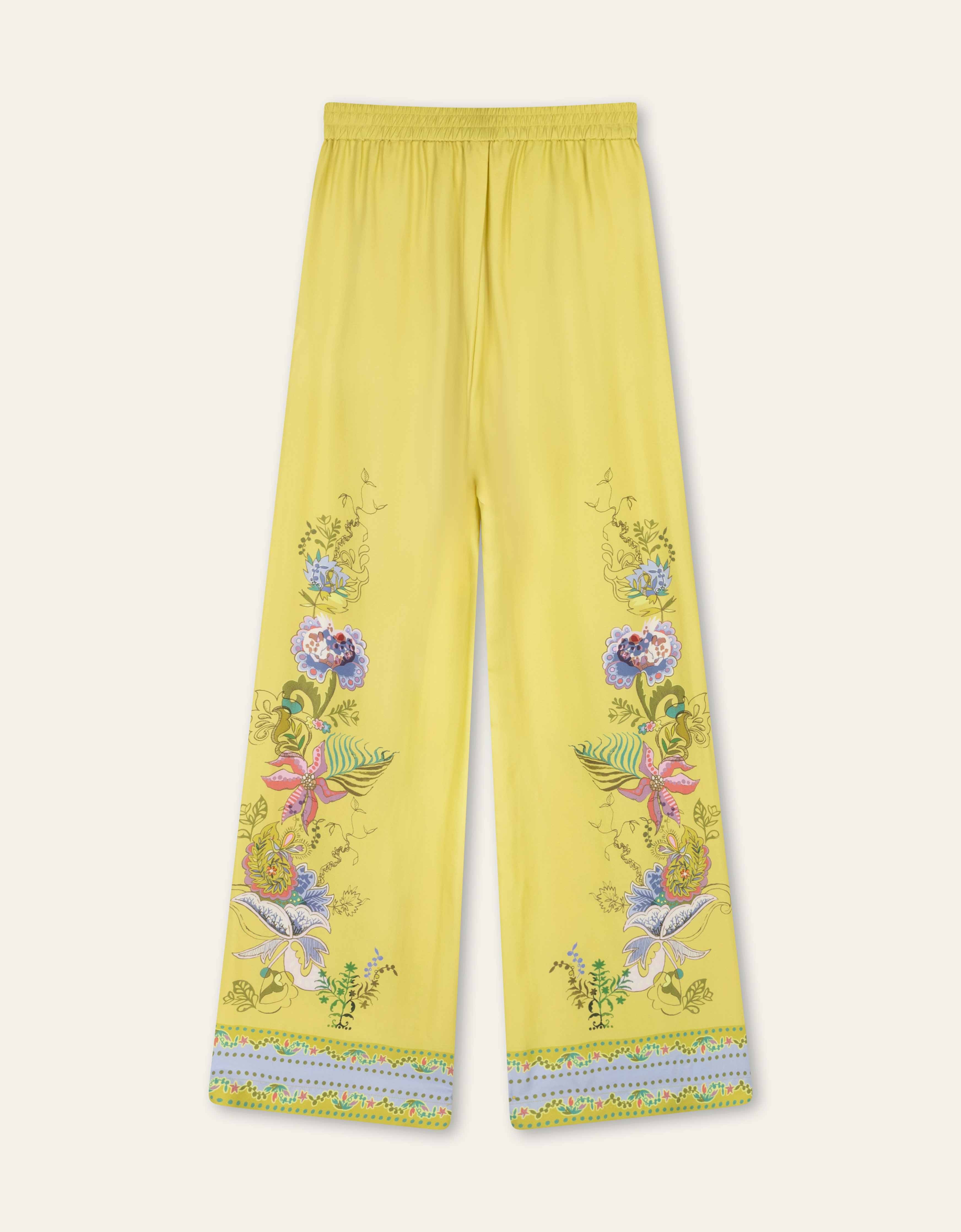 Florale Palazzo Tuchhose aus Viskose