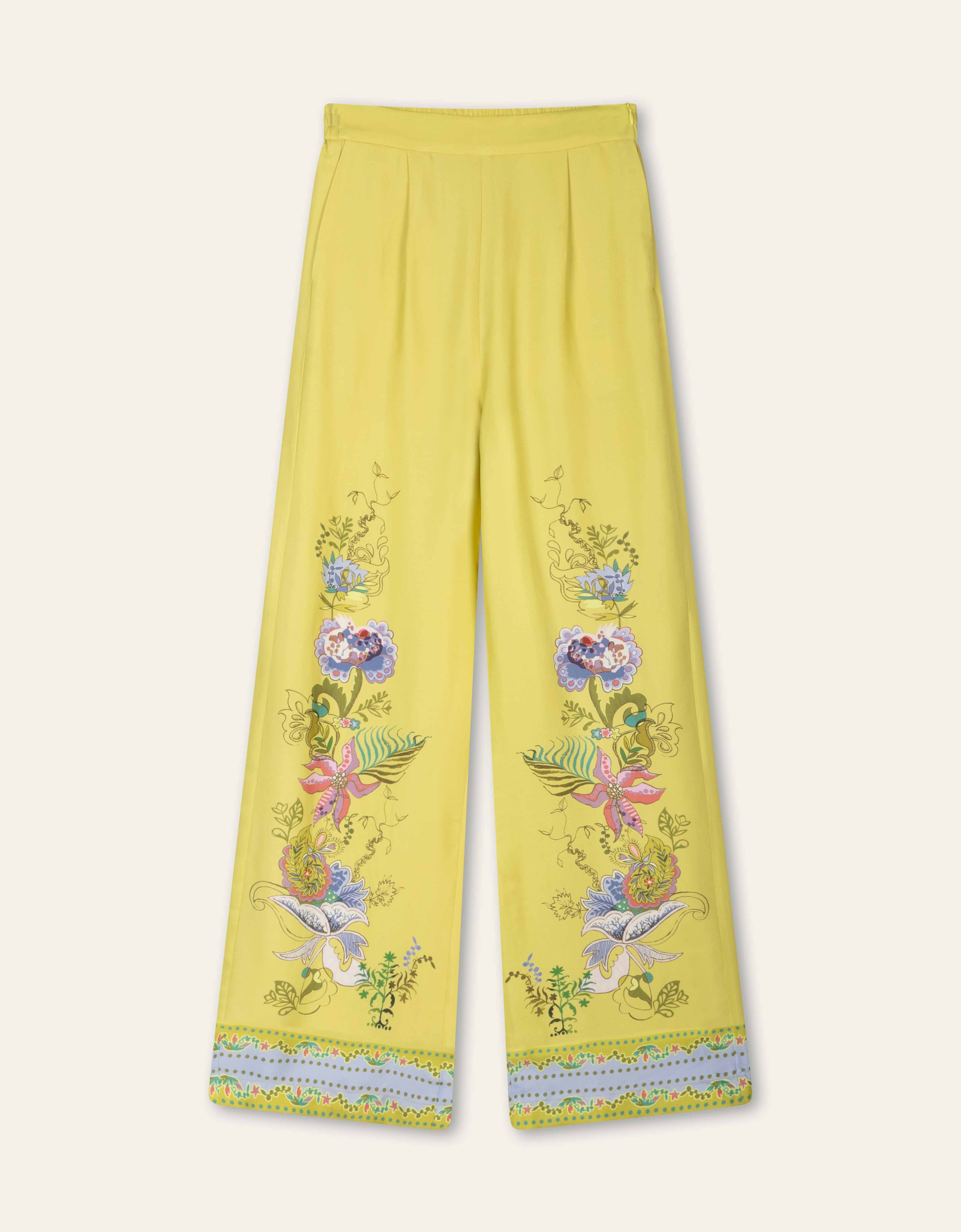 Florale Palazzo Tuchhose aus Viskose