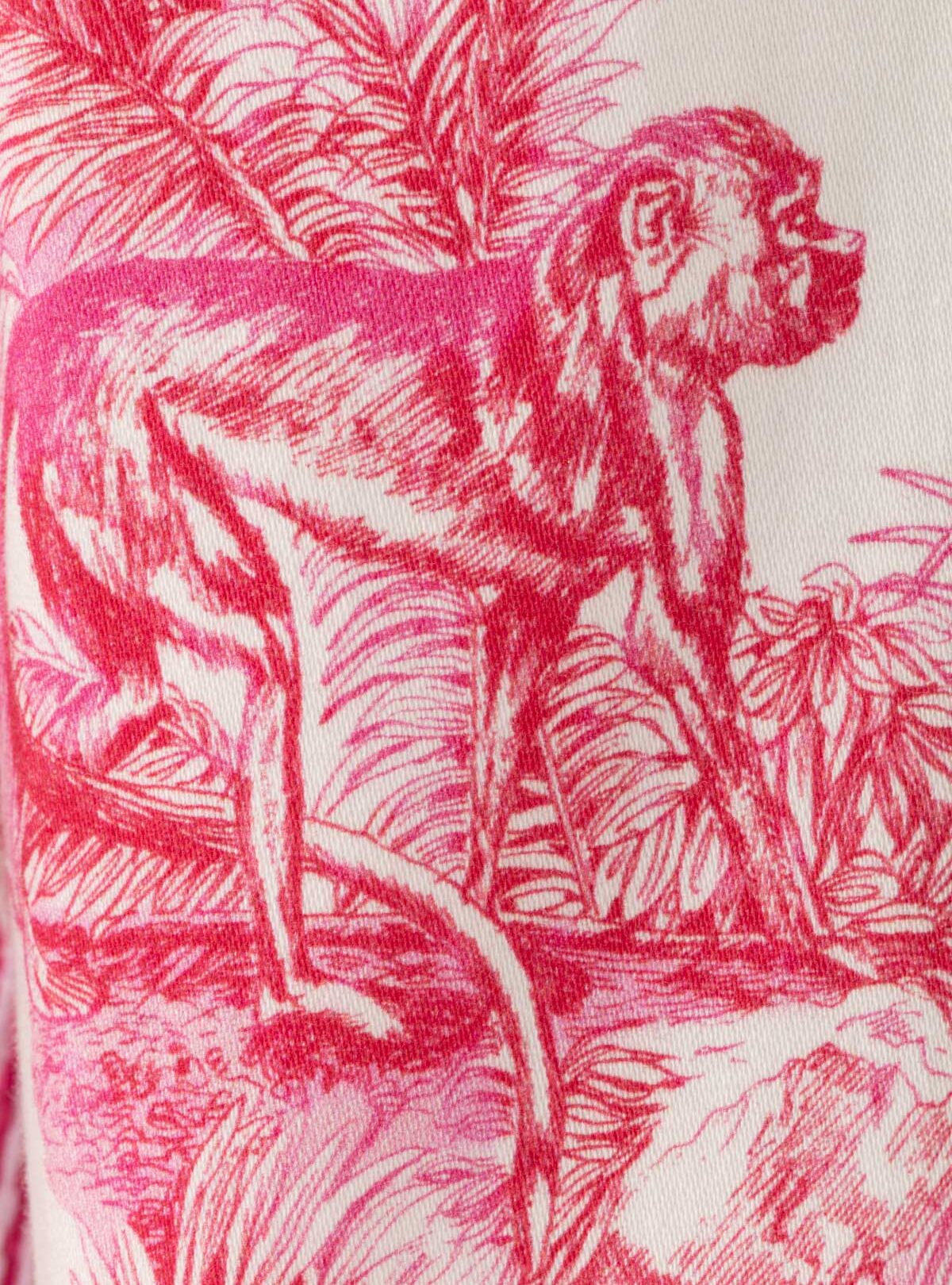 MAIDEN LANE- Blazer GABY Toile de Jouy rot-weiß