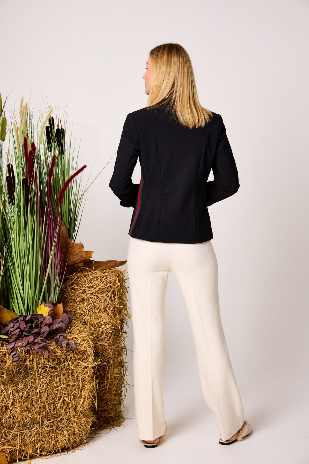 Flanell-Jersey Hose EDITTA weites Bein