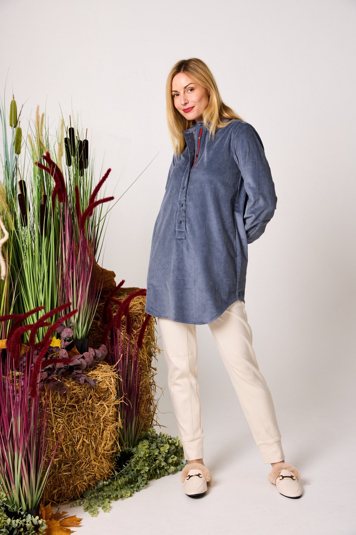 Trendige Longbluse BREITCORD
