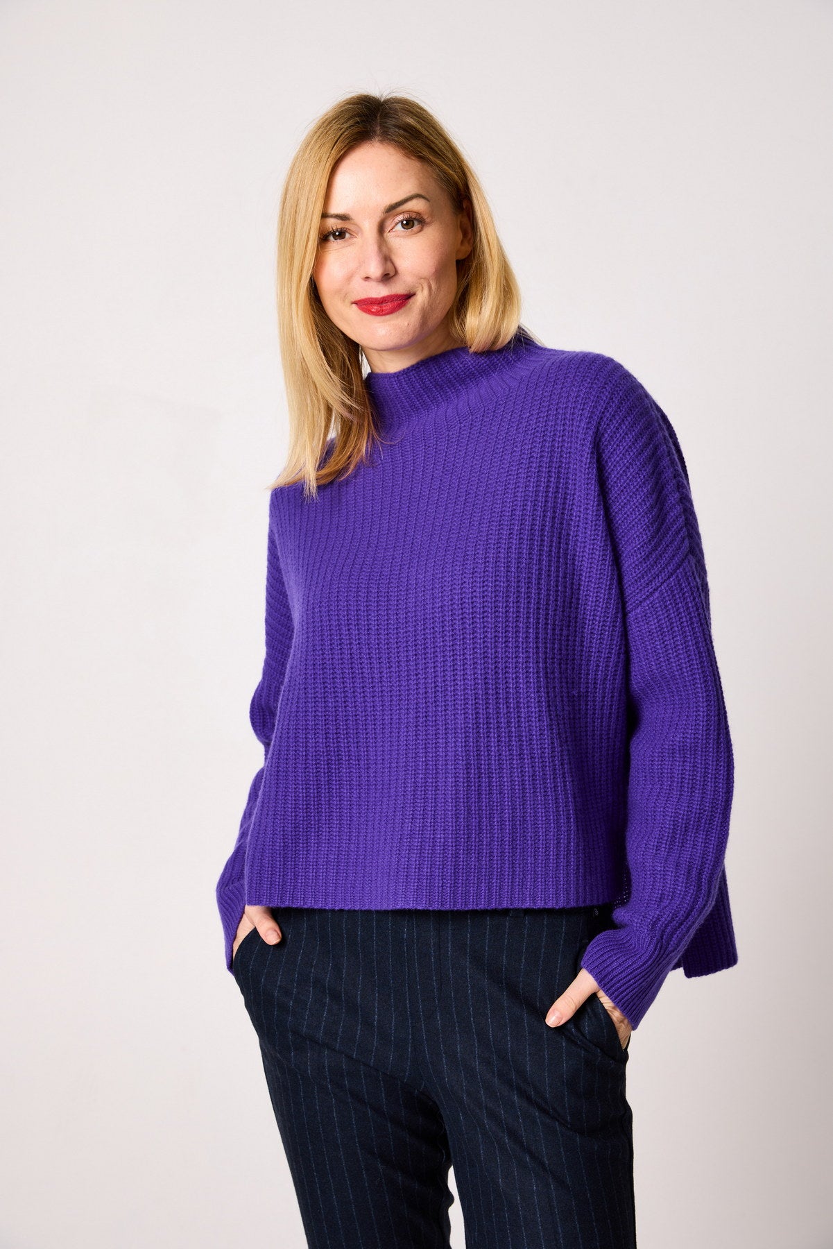 Rollkragenpullover 100% Cashmere in 6 Farben
