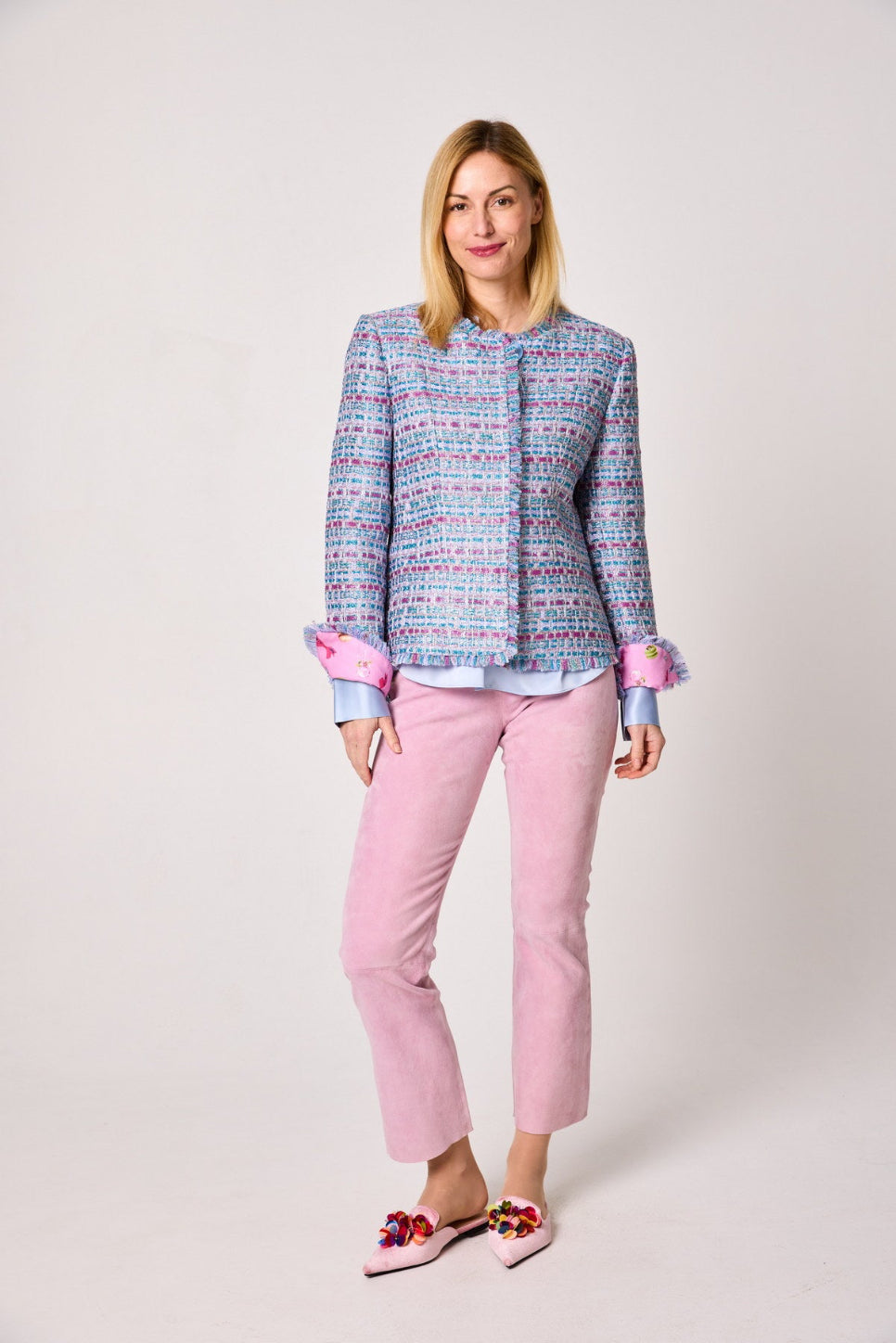 Kurzblazer COMO Glam aus Glam-Bouclé mit taillierter Passform
