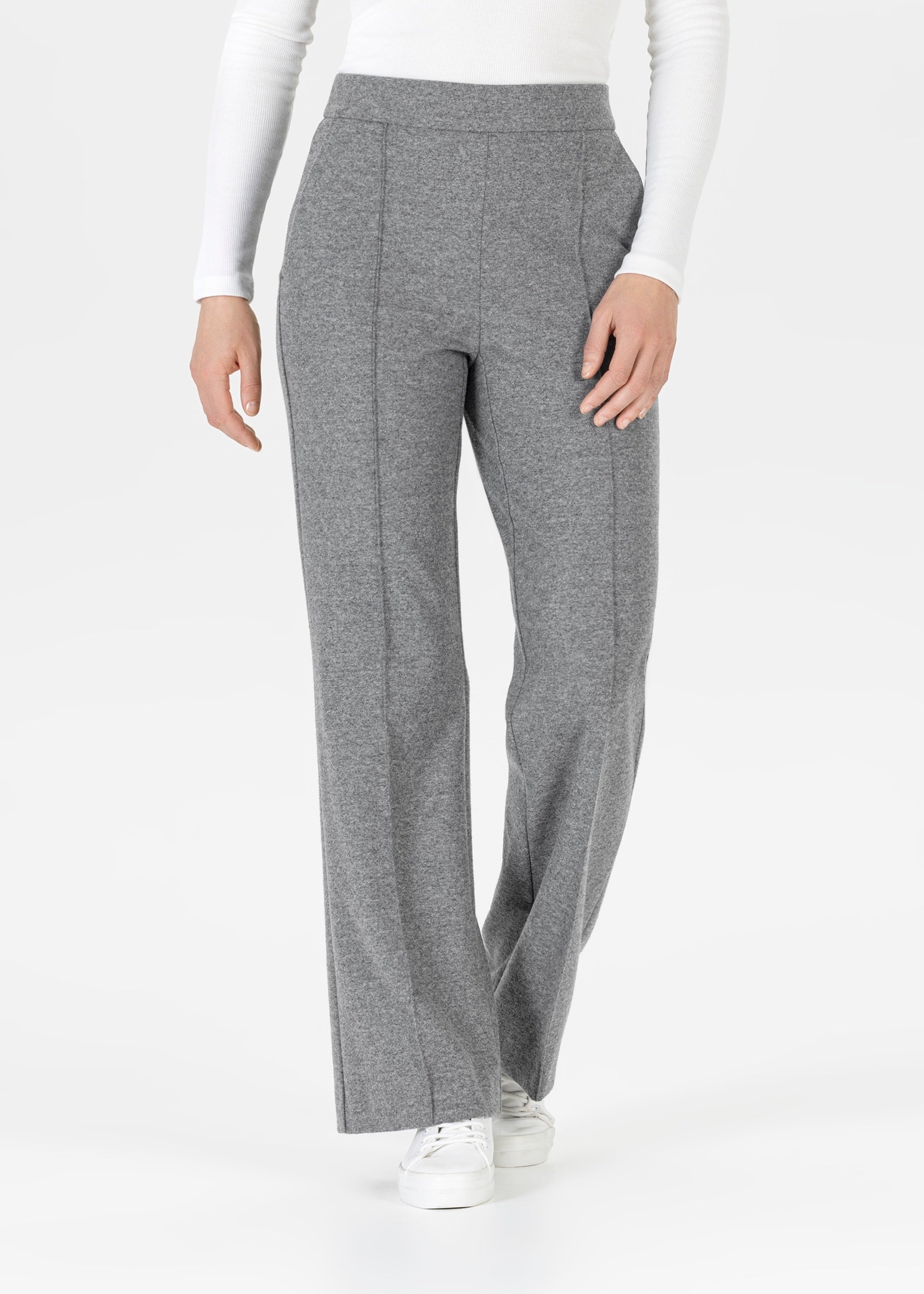Lässige Hose HELLENA grau melange