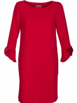 ANNA’S DRESS AFFAIR- Kleid mit Samtschleifen rot