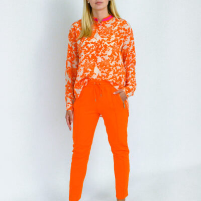 seidenbluse orange