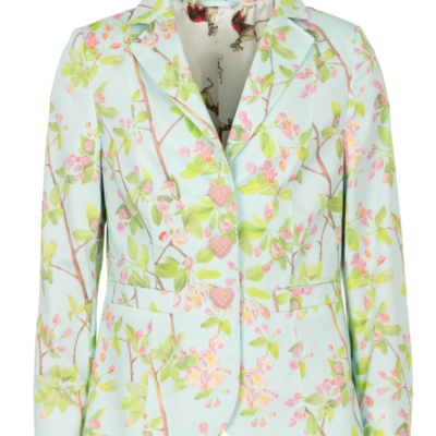 MAIDEN LANE Blazer mit Kirschblütenprint – Vorderansicht