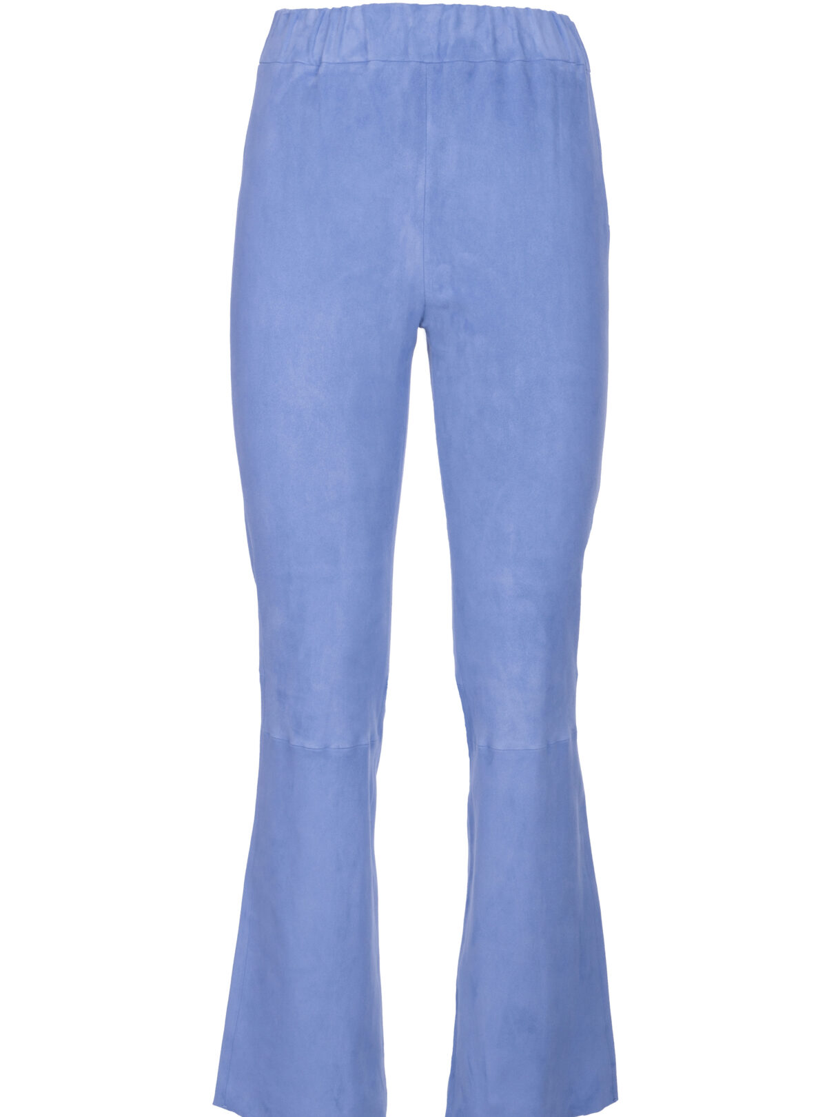 SEMPERLEI Lederhose mit Kick in Blau – Frontansicht