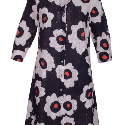 Blusenkleid aus Ajour-Baumwolle